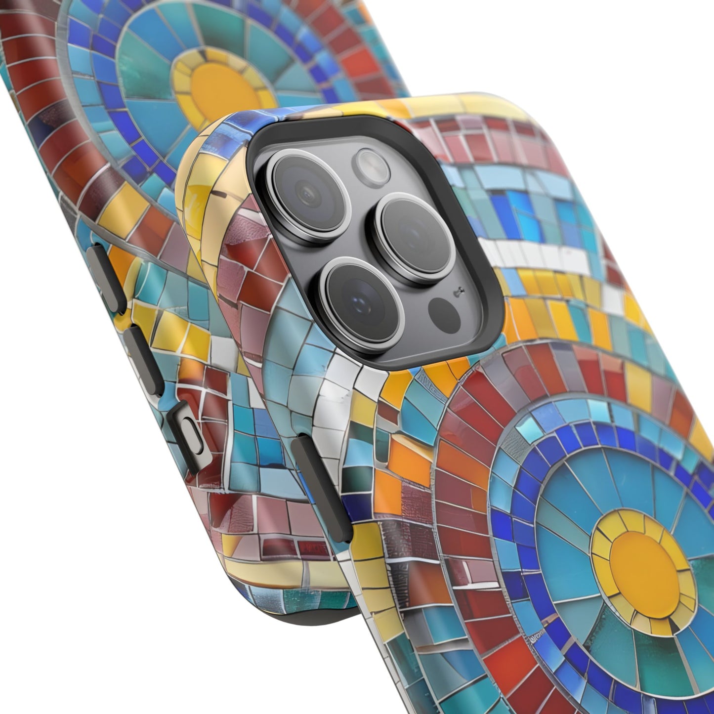 Vibrant Mosaic  iPhone Case - Colorful iPhone Cover, Unique Phone Accessory, MegSafe iPhone cover