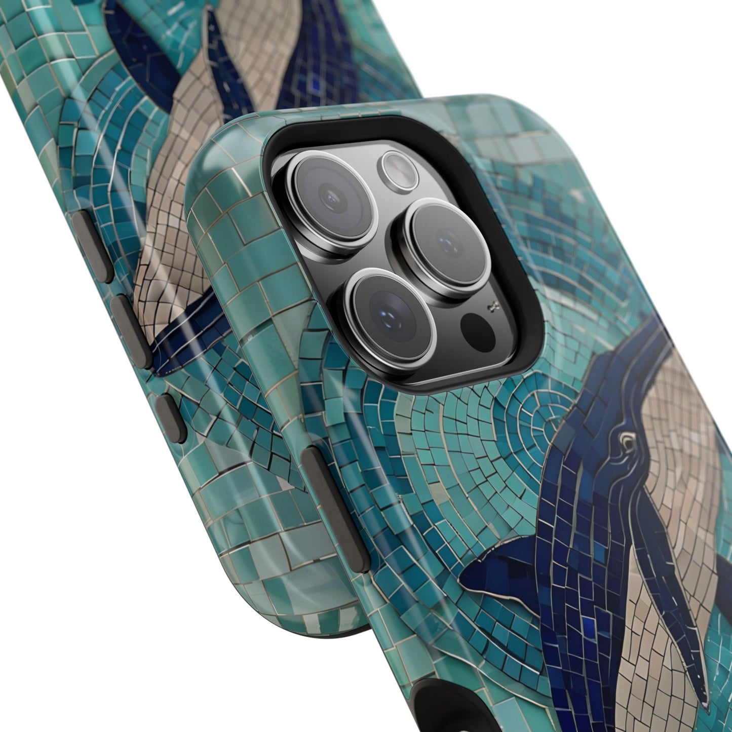 Whale Watching Mosaic iPhone Case, Whale Art, Unique Phone Case, Humpback Whale, Whale Gift, Marine Biology, Whale Watcher