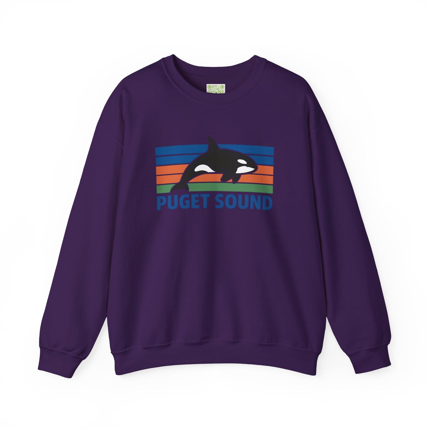 Puget Sound Orca Whale Crewneck Sweatshirt, Orca Whale Shirt, Whale Sweatshirt, Orca Shirts, Whale Gift