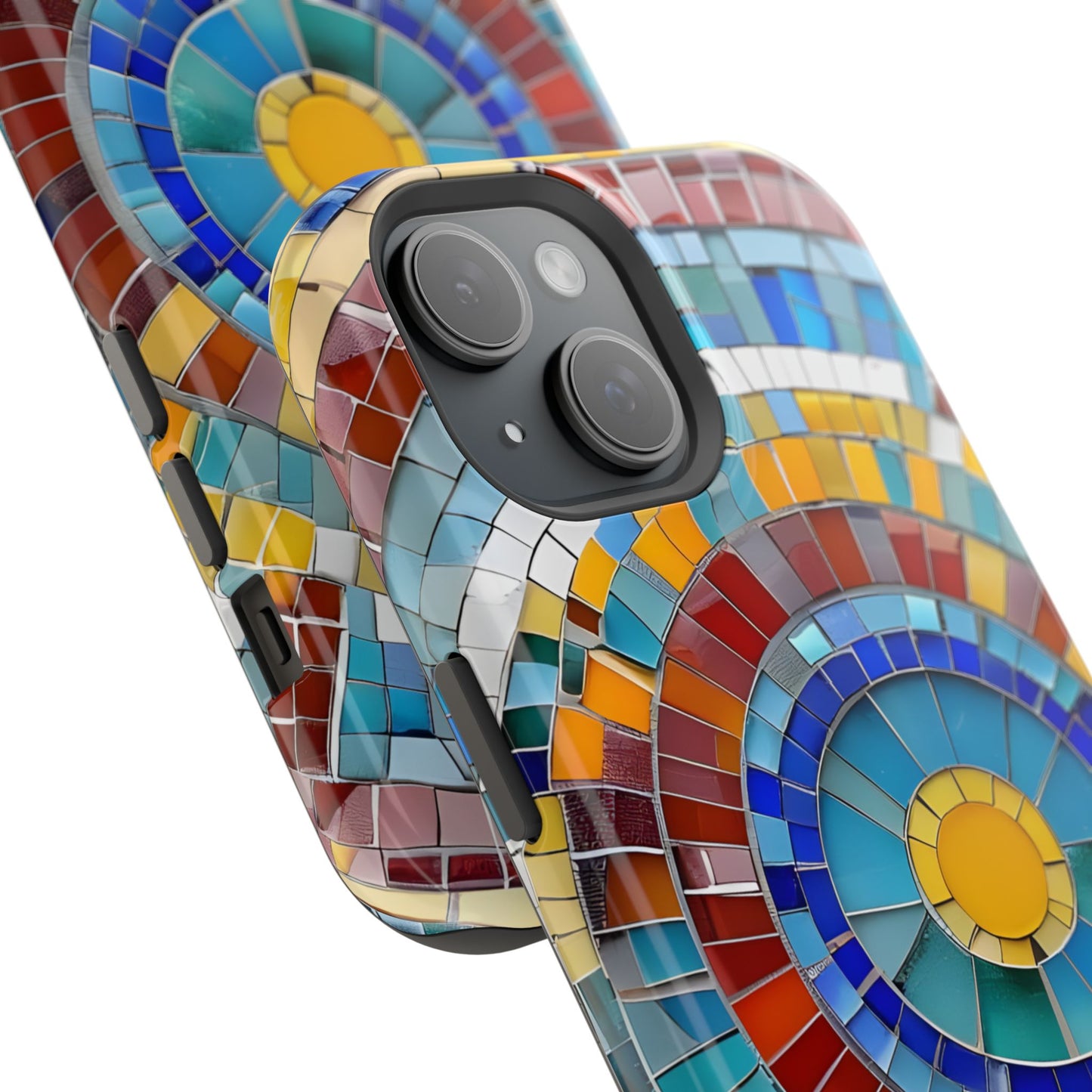 Vibrant Mosaic  iPhone Case - Colorful iPhone Cover, Unique Phone Accessory, MegSafe iPhone cover