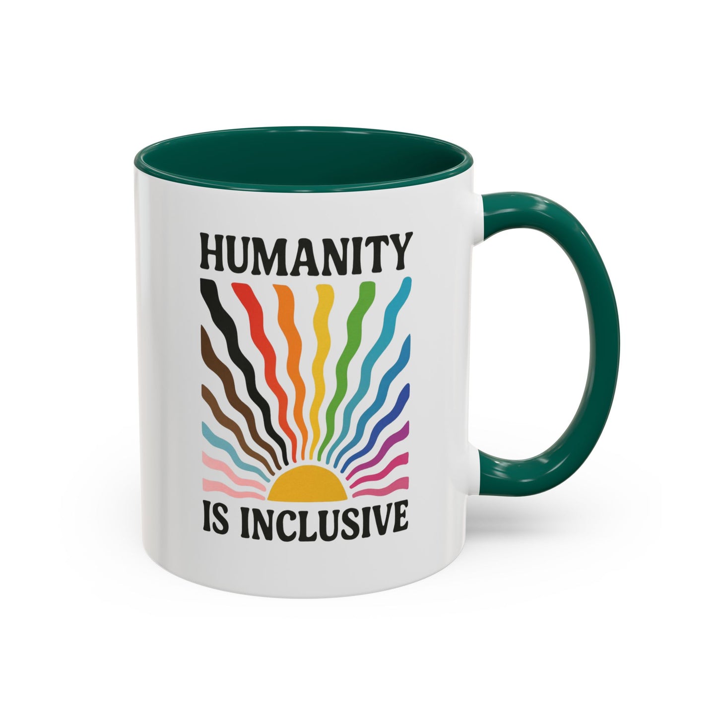 Pride Month Inclusive Humanity Coffee Mug, Pridemonth Merch, Bisexual Mug, Queer Mug, LGBT Mug, Lesbian Pride Mug