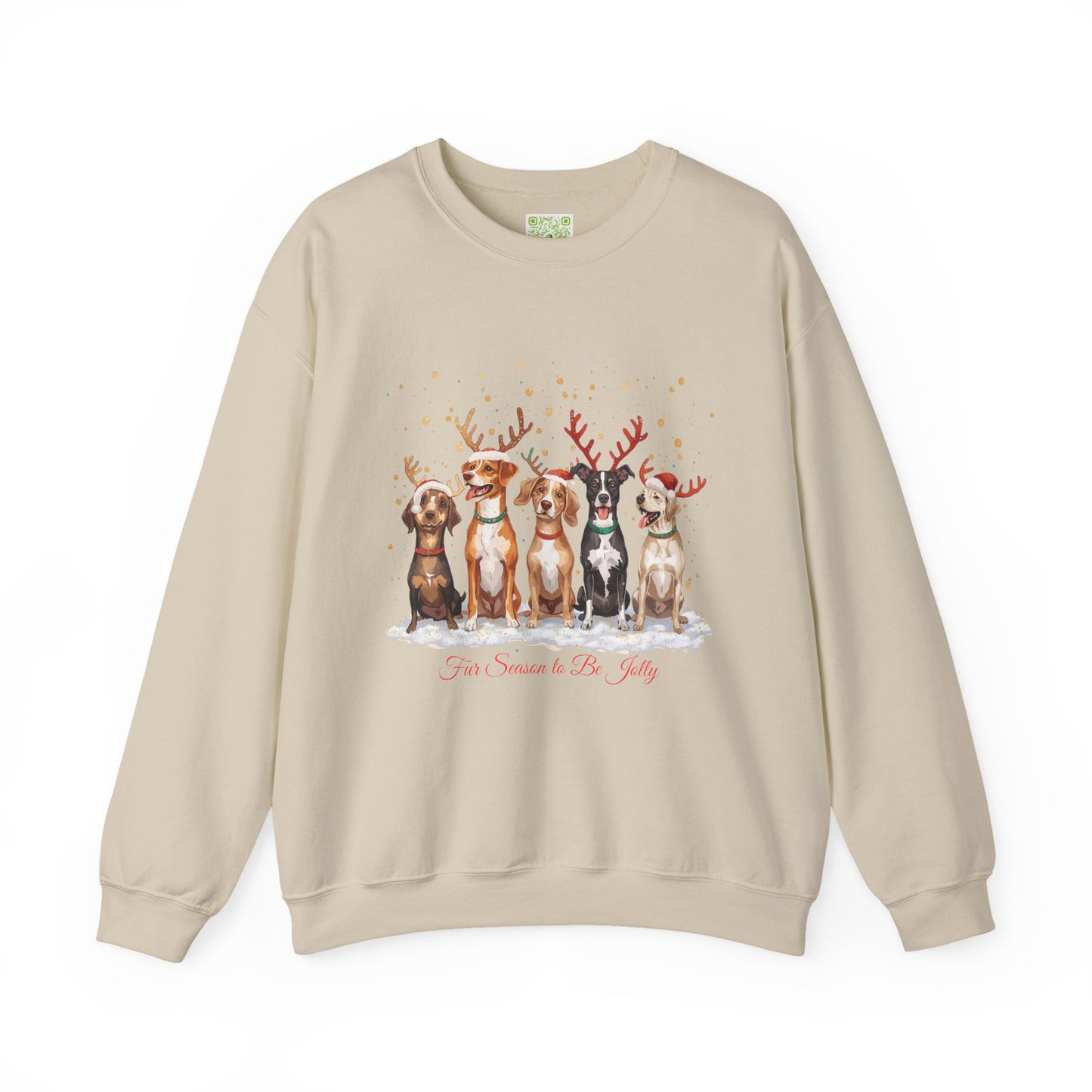 Festive Dogs Sweatshirt, Dog Christmas Shirt, Dog Mom Shirt, Cute Christmas Dog, Family Xmas Shirt, Custom Dog  Sweatshirt
