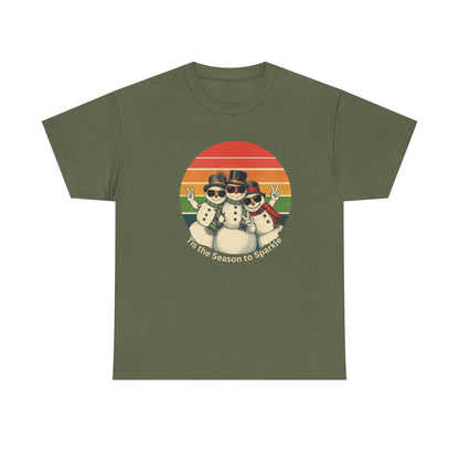 Vintage Snowman T-shirt, 'Tis the Season to Sparkle Shirt, Snowman Apparel, Funny Snowman, Cute Snowman Gift, Snowman Lover Gift, Snowman Gift for Her