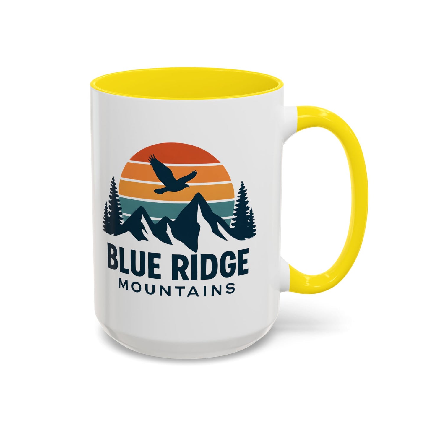 Blue Ridge Mountains Accent Coffee Mug, Appalachian Trail Mug, Smokey Mountains Souvenir, North Carolina Gift, Virginia Gift