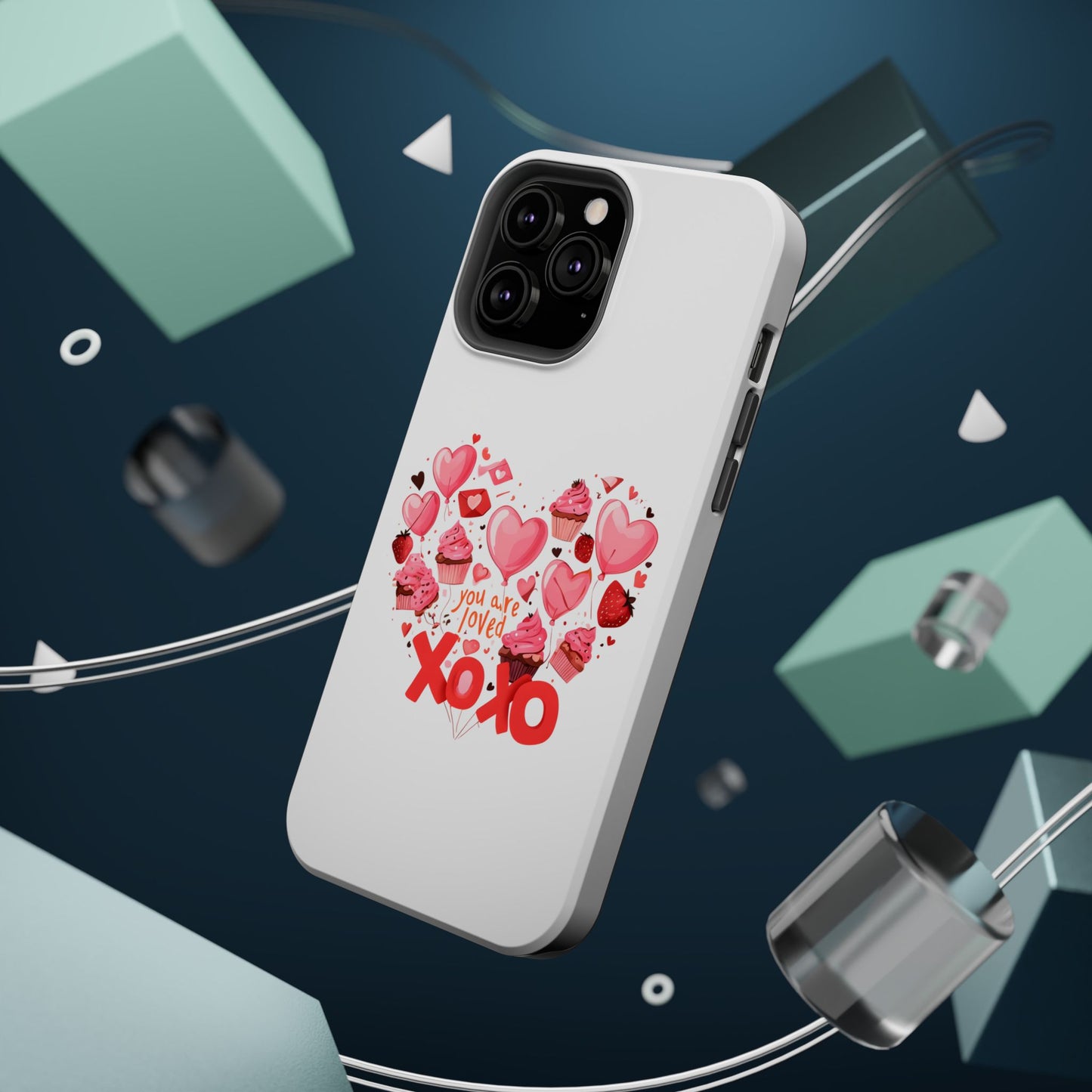 Valentine's Day Magnetic Tough Cases, Cute Phone Cover, Gift for Her, Love Heart Design, Personalizable Tech Accessory