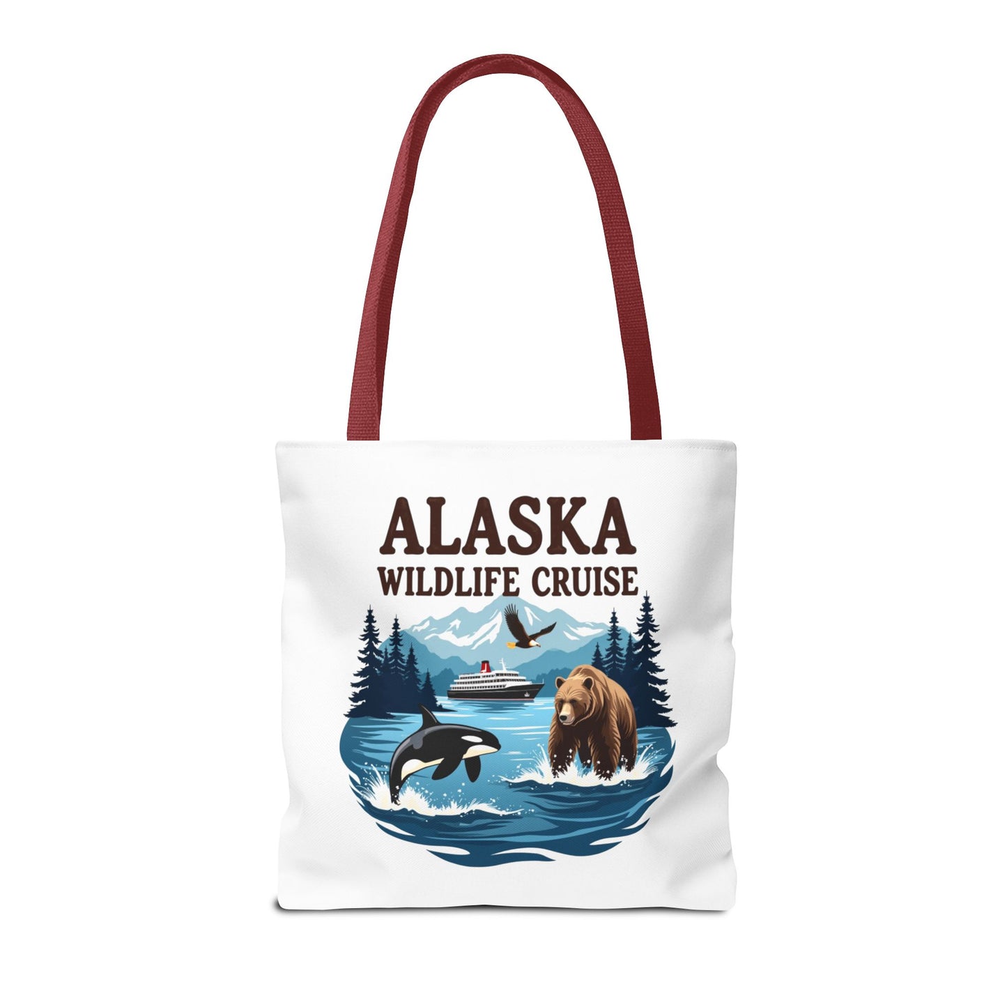 Alaska Wildlife Cruise Tote Bag, Adventure Lovers Gift, Cruise Squad 2025, Alaska Vacation Tote Bag, Alaskan Cruise Tote