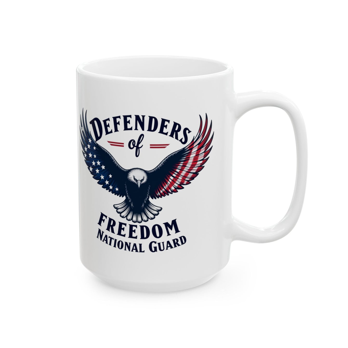 Army National Guard Mug, Patriotic Coffee Cup, Eagle Flag Design, Veteran Appreciation, American Pride Gift, 11oz 15oz