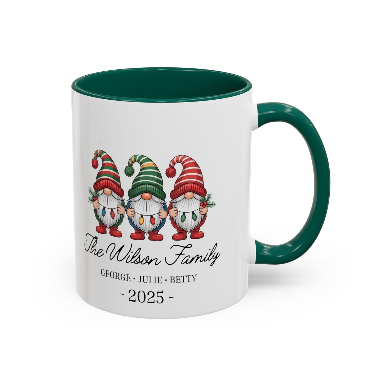 gnome mug, Personalized Family Gnome Christmas Mug, Custom Family Name 2025 Coffee Cup, Cute Holiday Gift for Family, Christmas Gnome Mug Keepsake