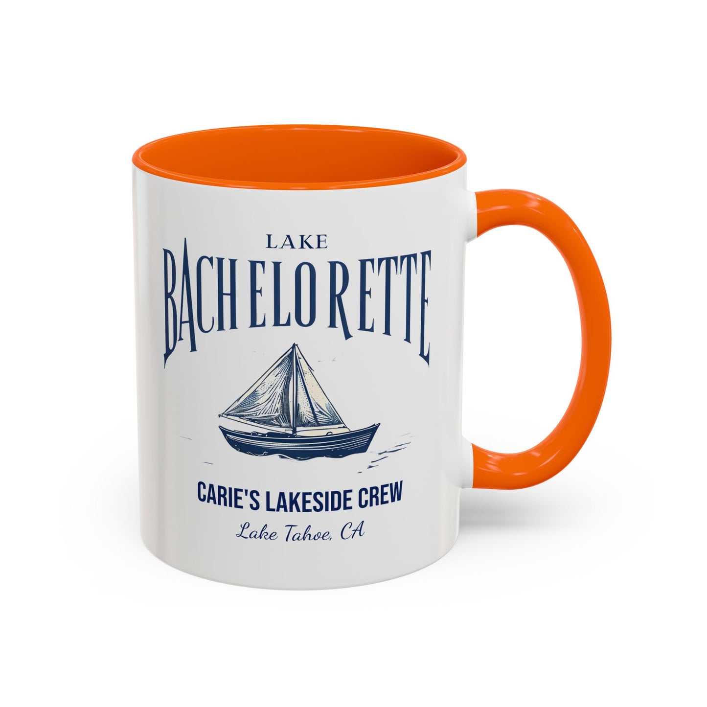 Let's Get Nauti Personalized Accent Coffee Mug, Sail Boat Hen Party Favor, Bachelorette Cruise, Bride Tribe, Camp Bach Gift