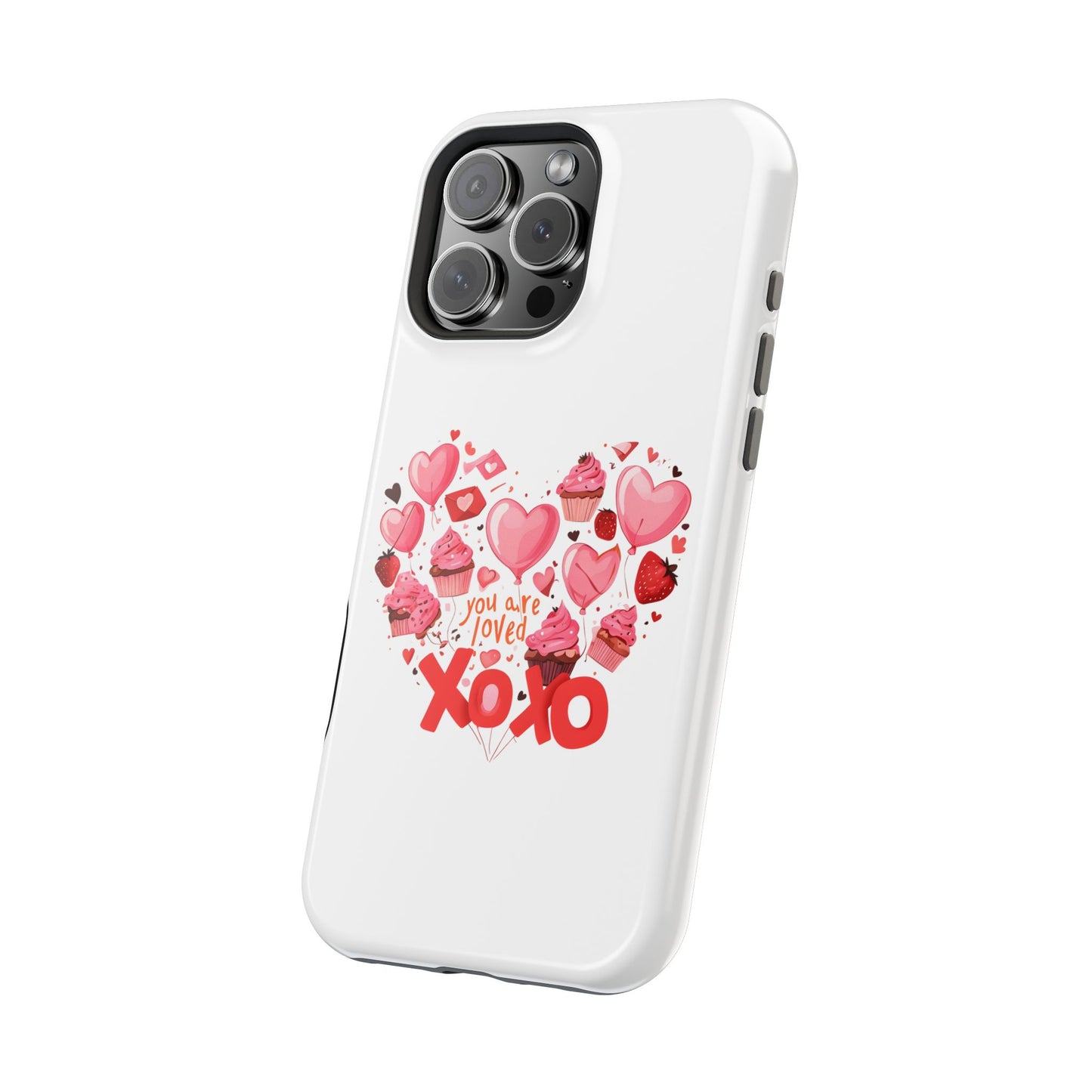Valentine's Day Magnetic Tough Cases, Cute Phone Cover, Gift for Her, Love Heart Design, Personalizable Tech Accessory