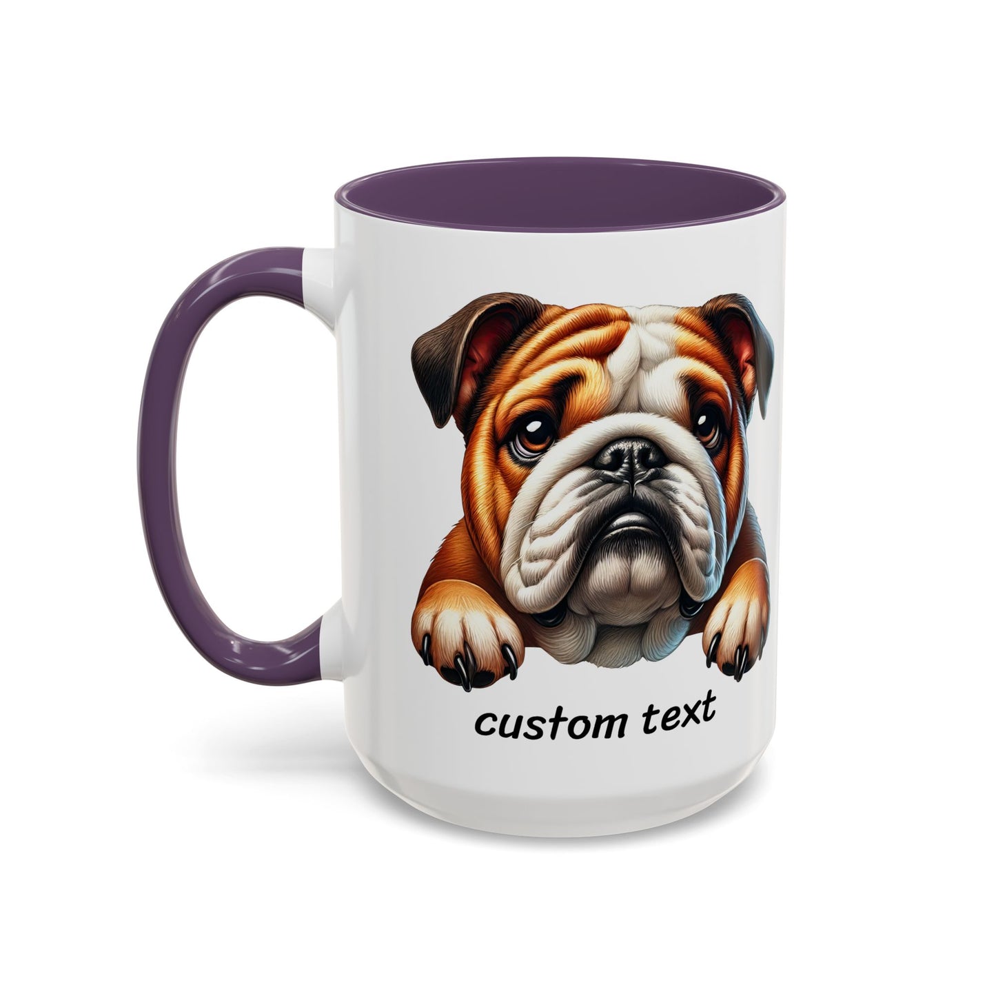 Funny Dog Lover English Bulldog Accent Mug - "Dog is Friendly, I am Not"