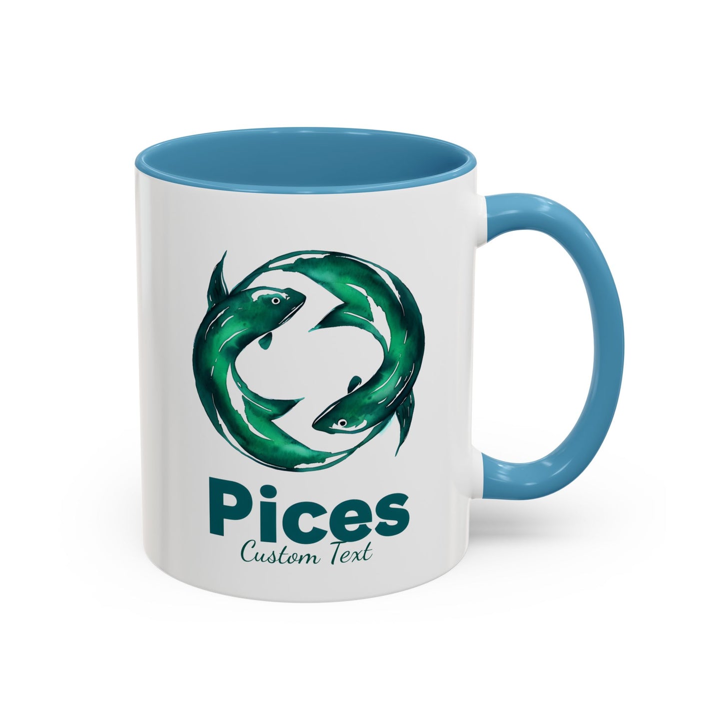Personalized Pisces Accent Coffee Mug, Zodiac Mug, Astrology Mug, Zodiac Sign Mug, Custom Zodiac Gift, Pisces Birthday Gift