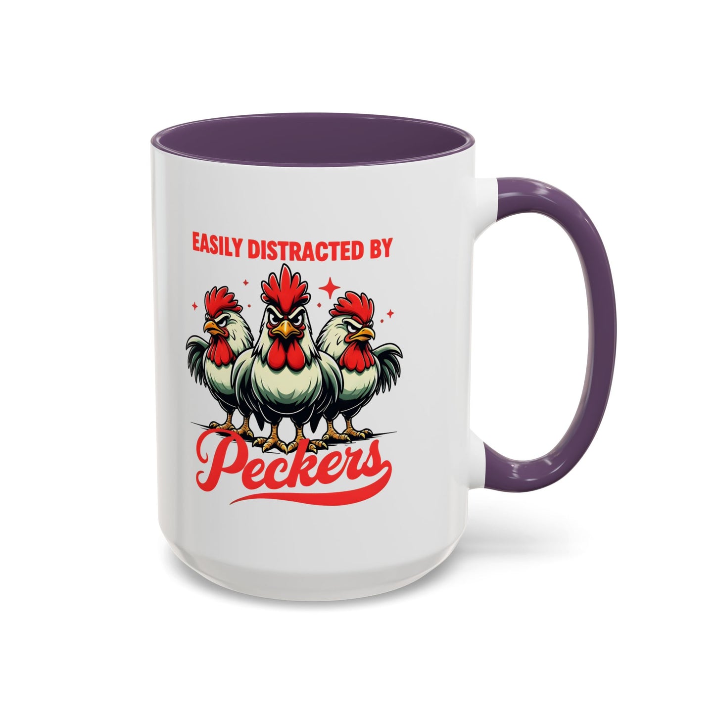 Easily Distracted by Peckers Coffee Mug, Inappropriate Gift, Naughty Valentines, Dark Humor Gift, Offensive Mug, Silly Mug