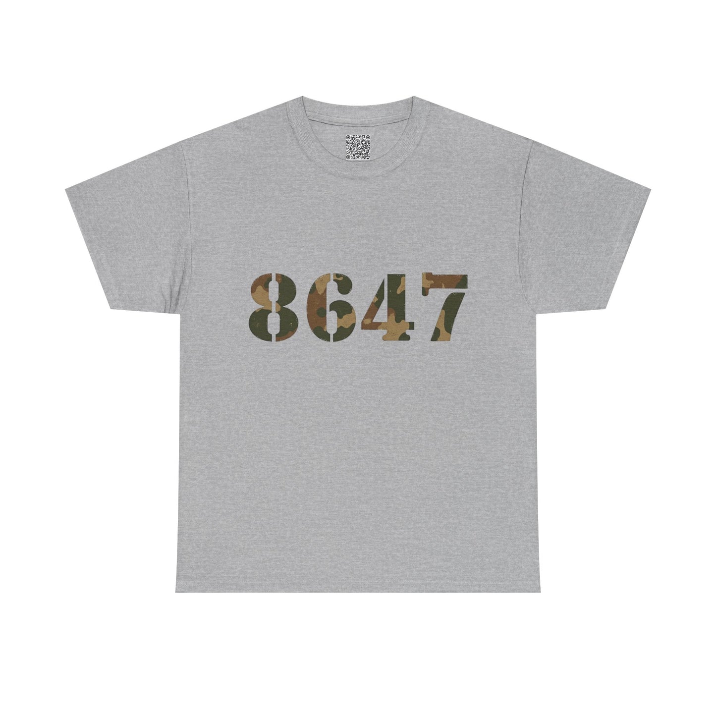 Camo 8647 Graphic Tee, 8647 Shirt, Casual Unisex Cotton, Outdoor Adventures, Streetwear, Gift for Him, Gift for Her, 86 Number 47