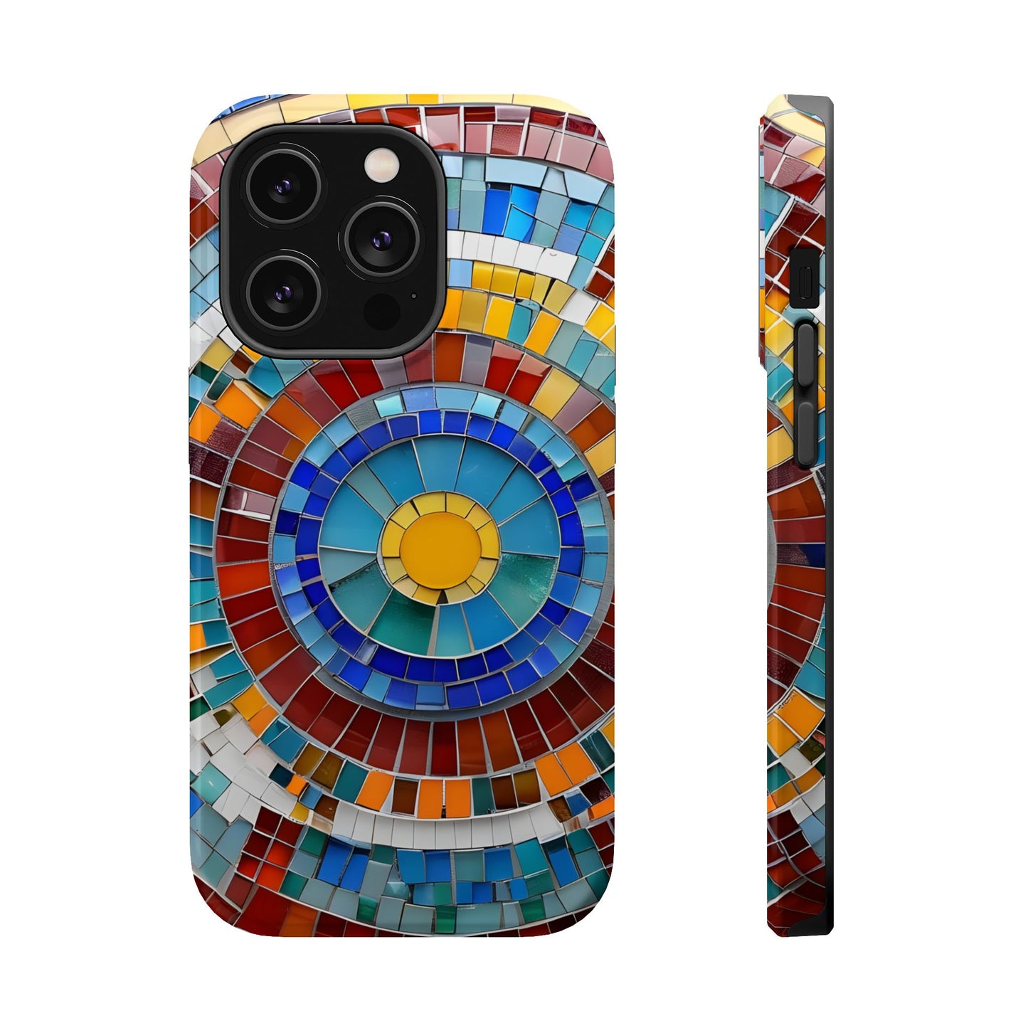 Vibrant Mosaic  iPhone Case - Colorful iPhone Cover, Unique Phone Accessory, MegSafe iPhone cover