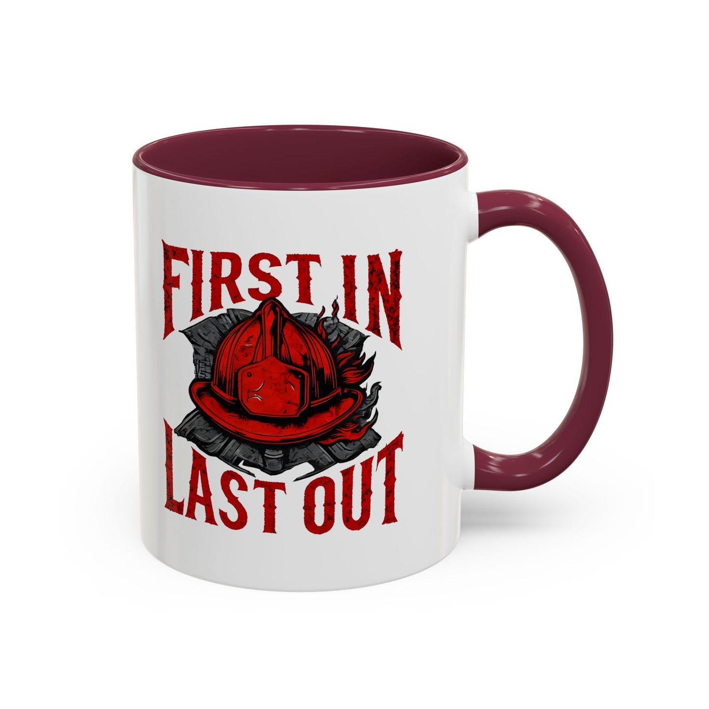 Firefighter First In Last Out Mug, Firefighter Gift, Firefighter Wife, Female Firefighter, Fireman, First Responder