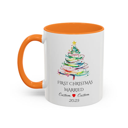 First Year Married Mug, Mr and Mrs Mug, Couple Mug, First Christmas Married, Just Married Gift, Newlywed Gift Ideas