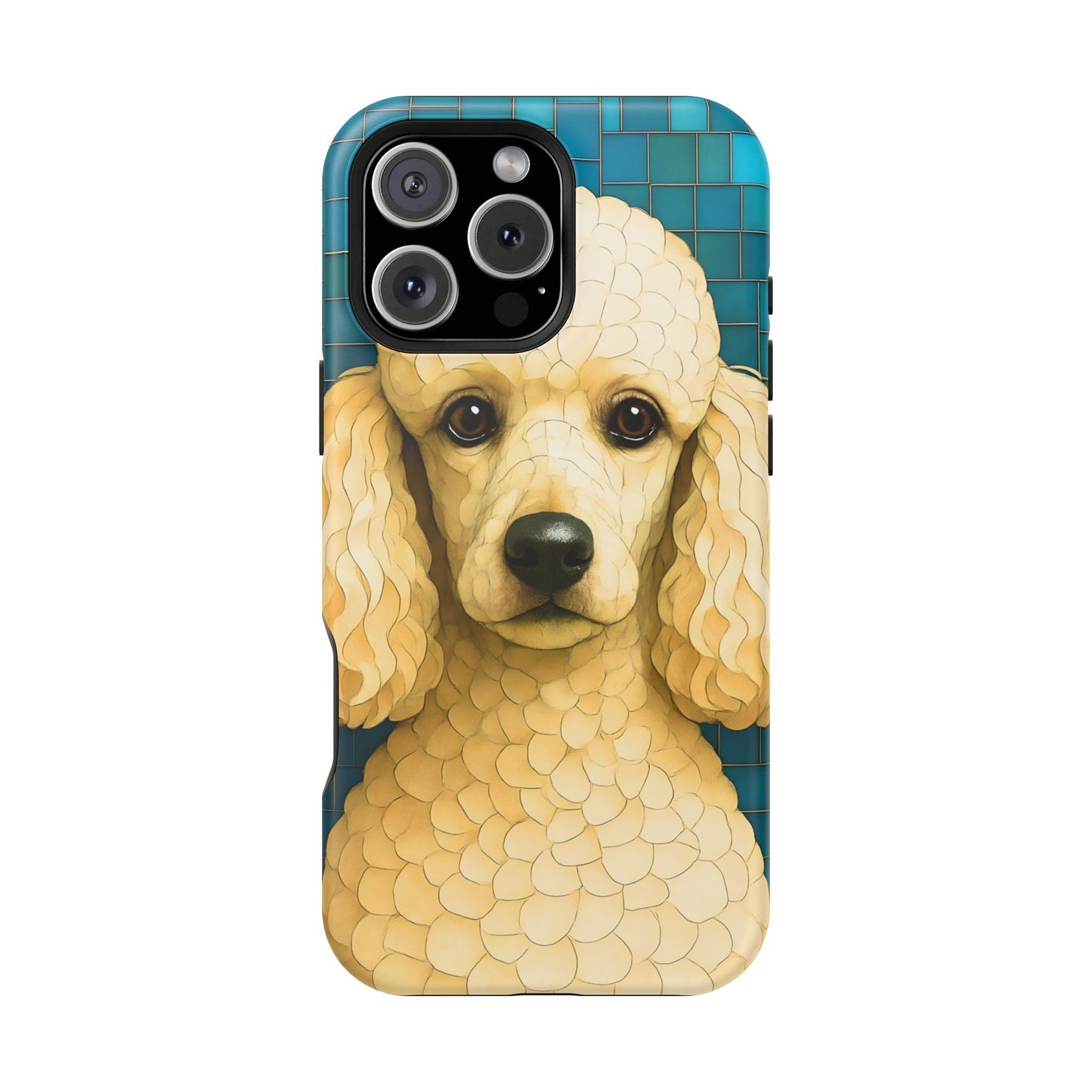 Poodle Mosaic Phone Case, White Poodle Case, Black Poodle Phone Cover, Dog iPhone Case, Dog Lover Gift