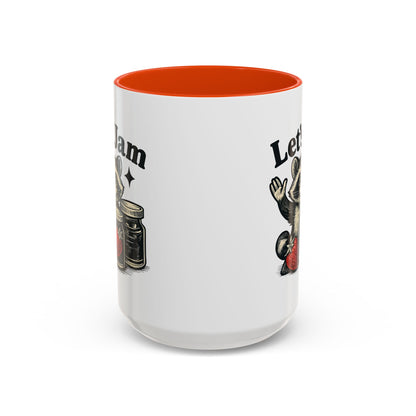 Racoon Mug, Racoon Gifts, Let's Jam Coffee Mug, Strawberry Mug, Cute Summer Mug, Raccoon Strawberry Mug, Funny Raccoon Mug, Trending Now