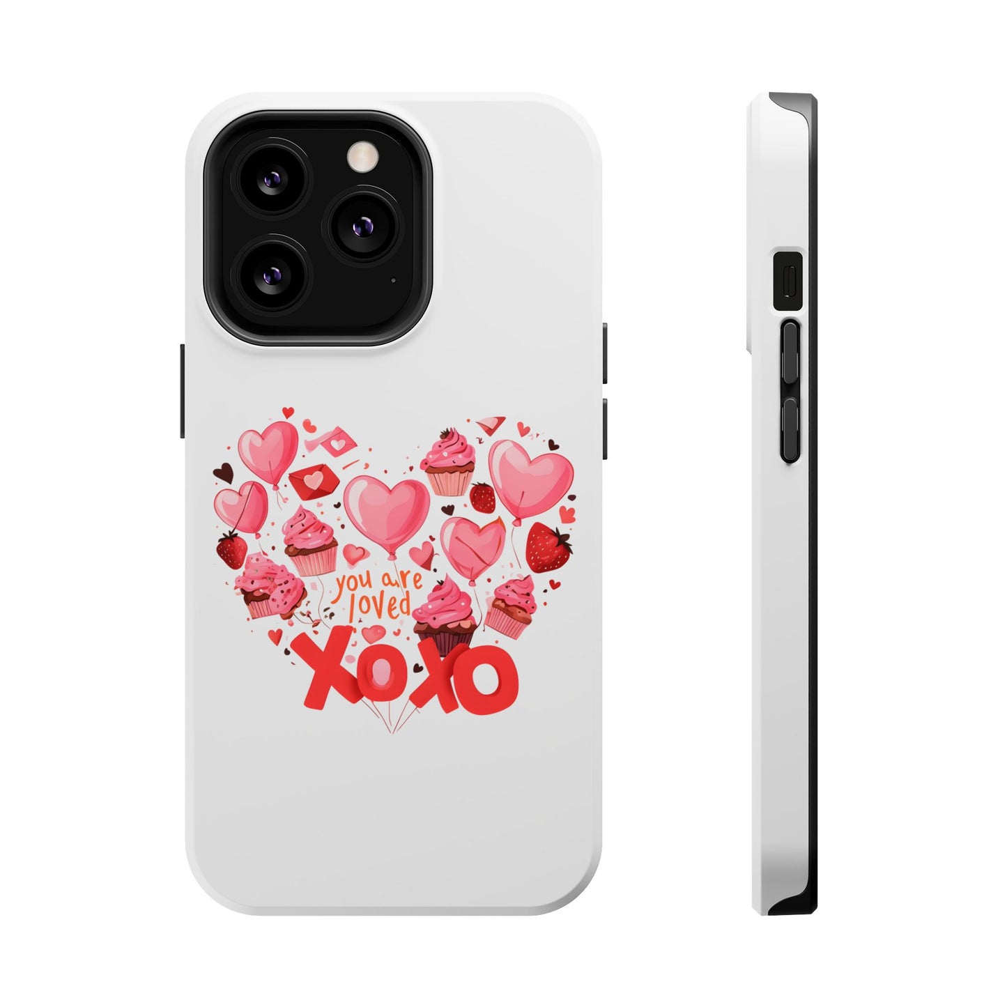 Valentine's Day Magnetic Tough Cases, Cute Phone Cover, Gift for Her, Love Heart Design, Personalizable Tech Accessory