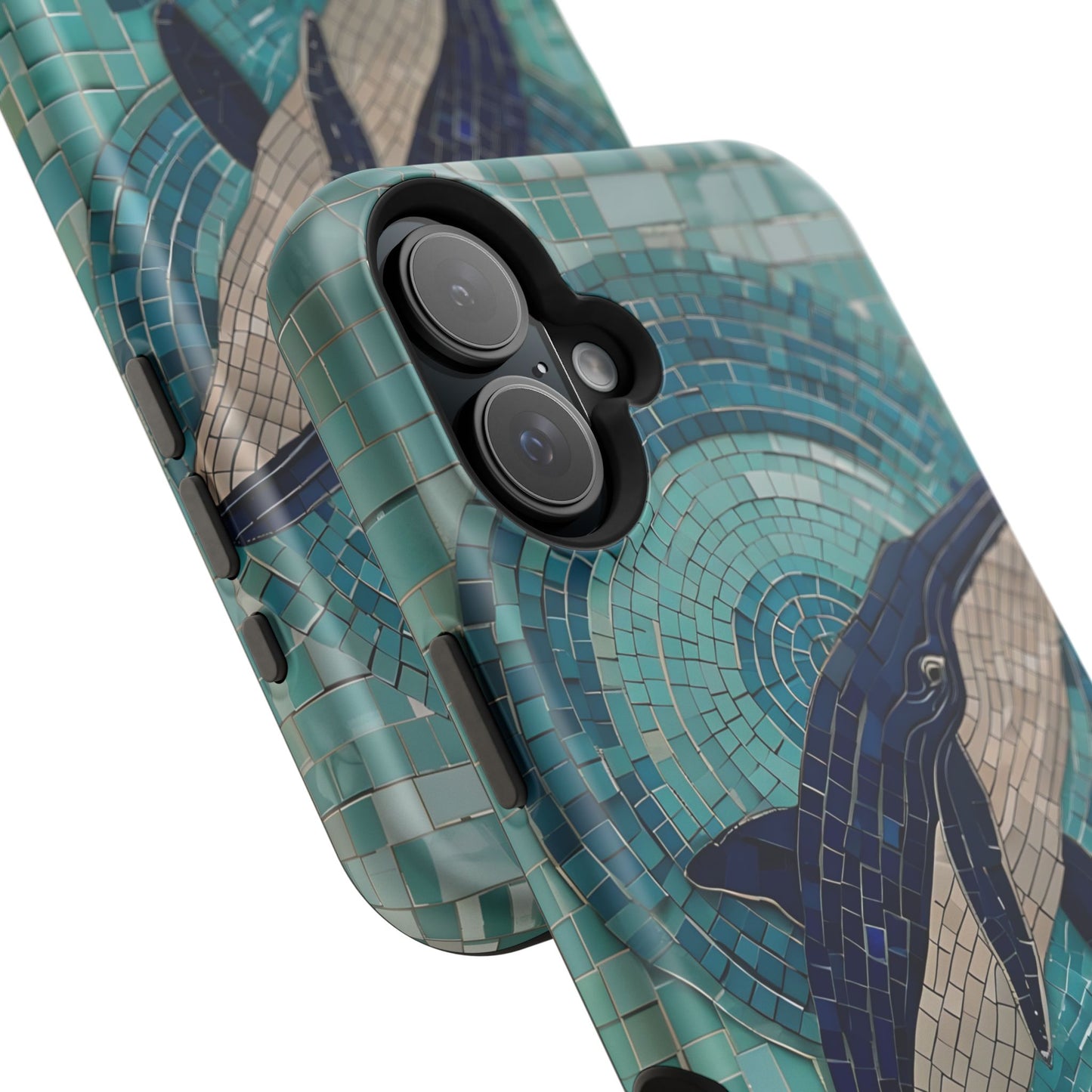 Whale Watching Mosaic iPhone Case, Whale Art, Unique Phone Case, Humpback Whale, Whale Gift, Marine Biology, Whale Watcher