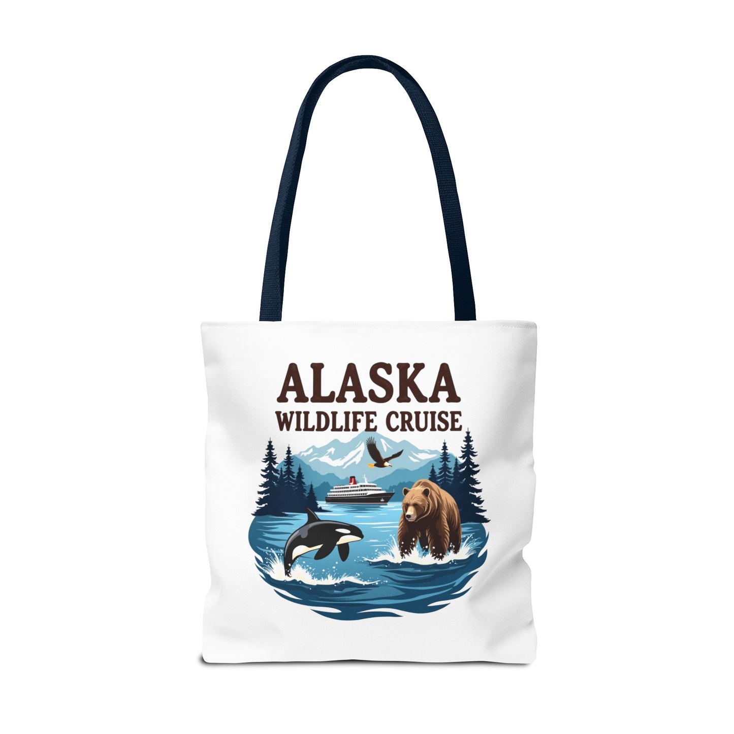 Alaska Wildlife Cruise Tote Bag, Adventure Lovers Gift, Cruise Squad 2025, Alaska Vacation Tote Bag, Alaskan Cruise Tote