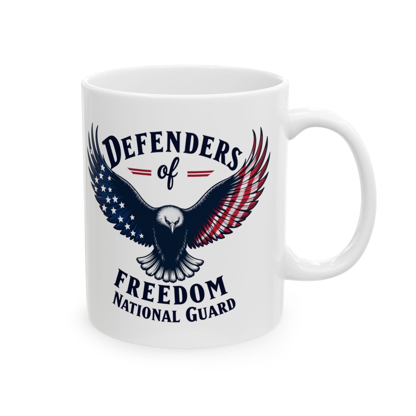 Army National Guard Mug, Patriotic Coffee Cup, Eagle Flag Design, Veteran Appreciation, American Pride Gift, 11oz 15oz