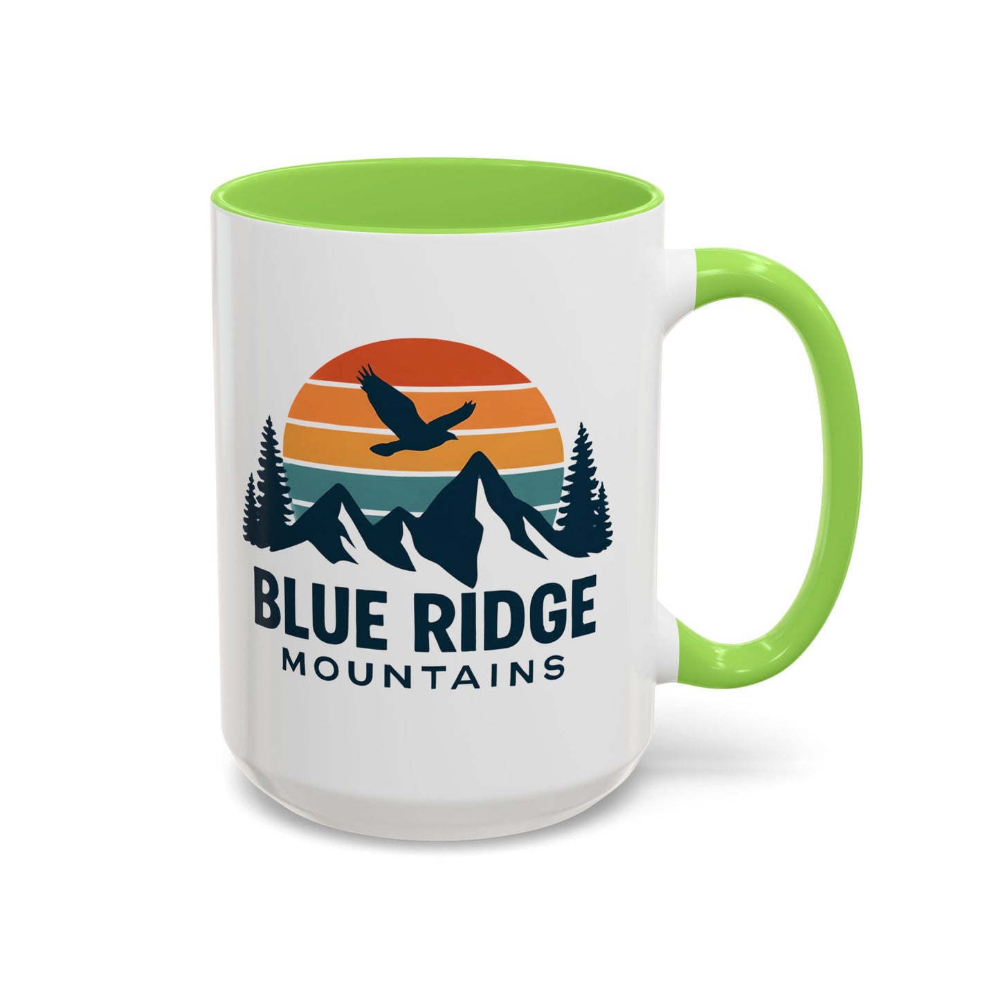 Blue Ridge Mountains, One Happy Camper, Accent Coffee Mug, Blueridge Mug, Blue Ridge Parkway, Camping Coffee Mug, Camping Gift