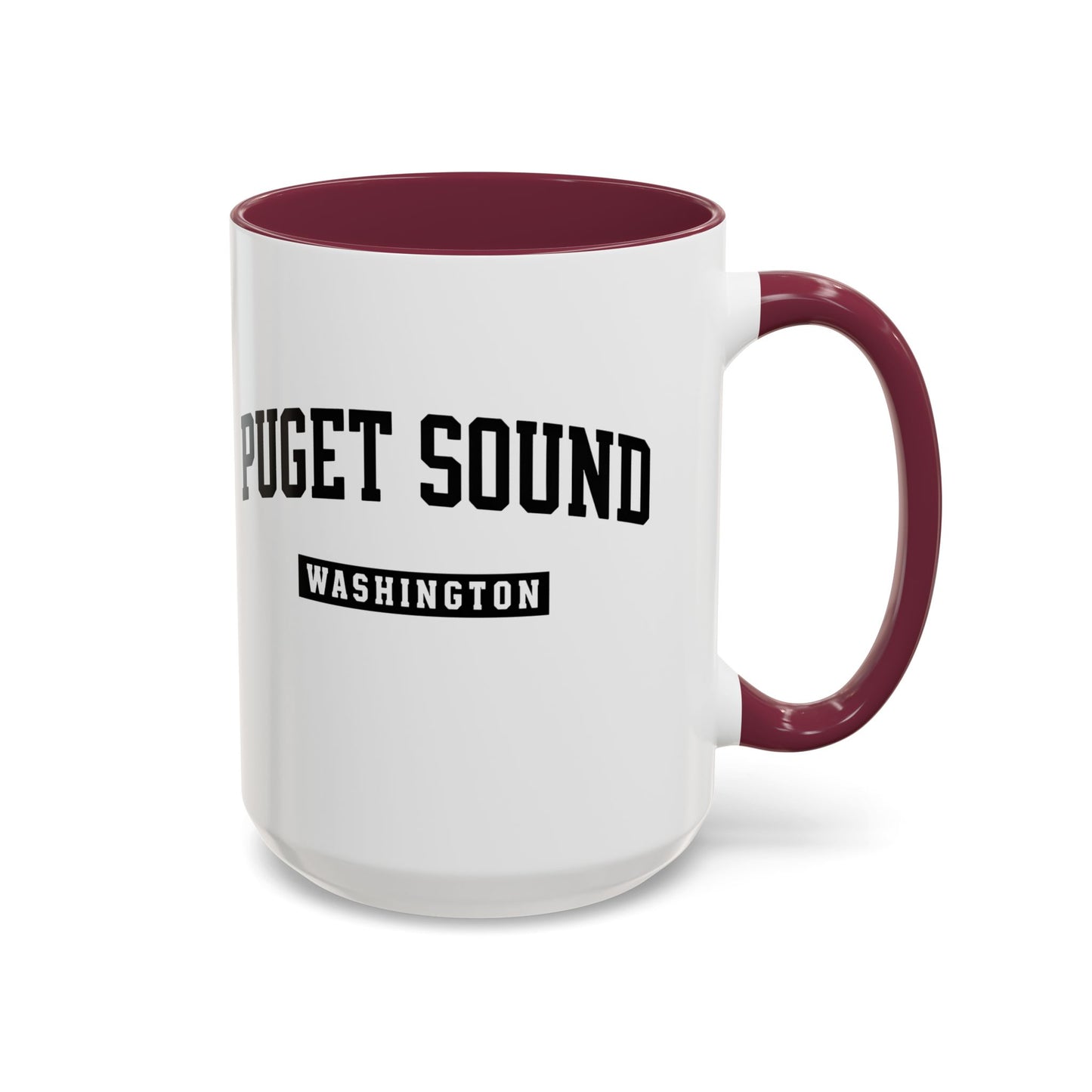 Seattle, Tacoma, Puget Sound Washington Accent Coffee Mug, Tacoma, Puget Sound Gift, Puget Sound WA, Washington Souvenir, Puget Sound Mug