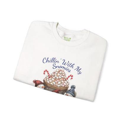 Chillin with my Snomies Sweatshirt, Snowman Apparel, Funny Snowman Shirt, Cute Snowman, Let It Snow, Snowman Lover Gift