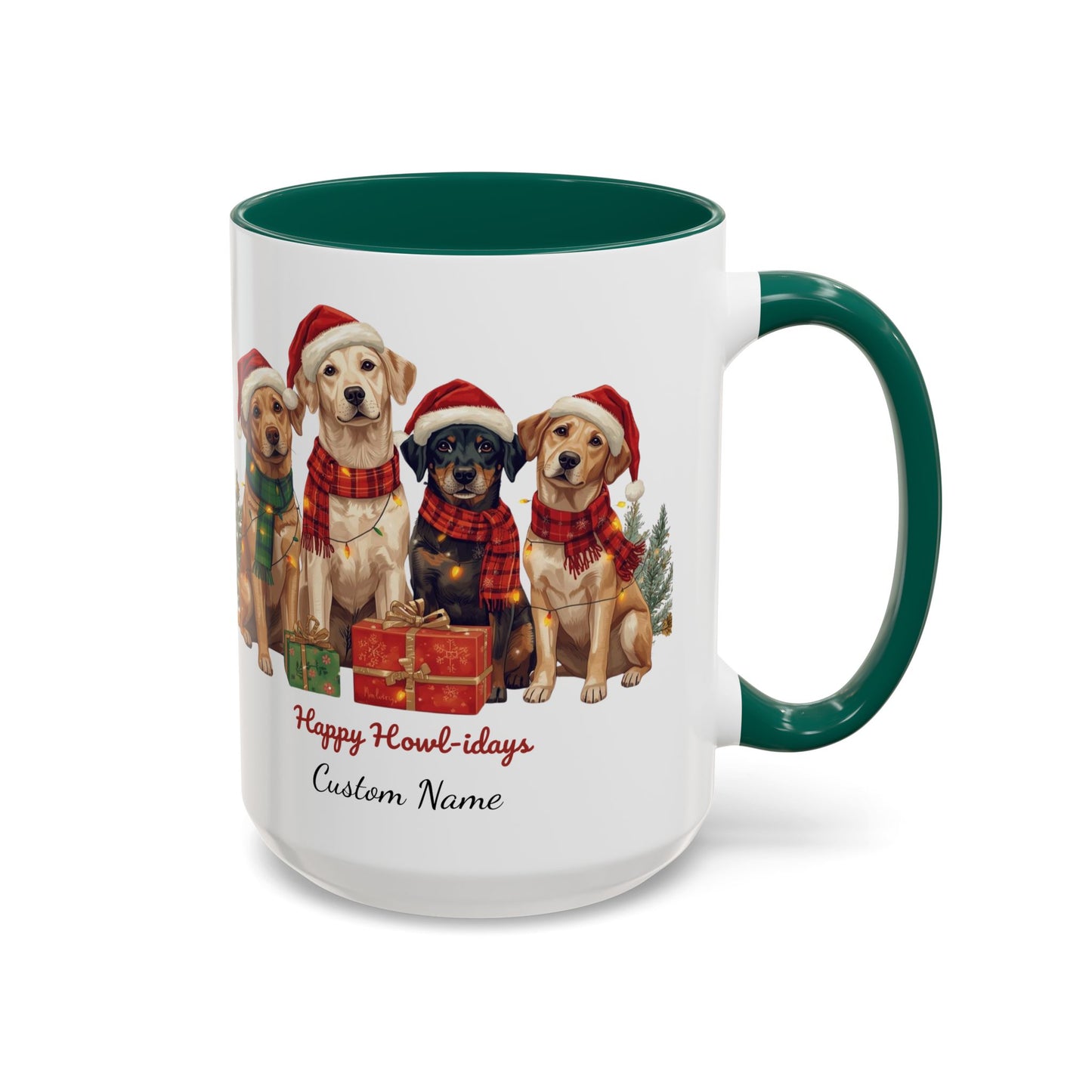 Festive Dog Mug, Dog Christmas Mug, Cute Christmas Dog, Custom Dog Mug, Holiday Spirit, Merry Christmas, Family Xmas Mug