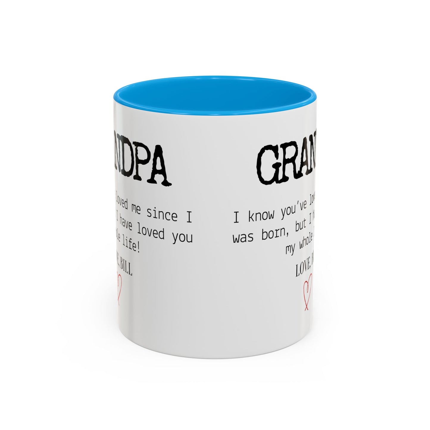 Personalized Grandpa Mug, Gift from Grandchild, Custom Message Coffee Cup, Grandpa Birthday Gift, Father’s Day Mug, Sentimental Gift for Grandpa