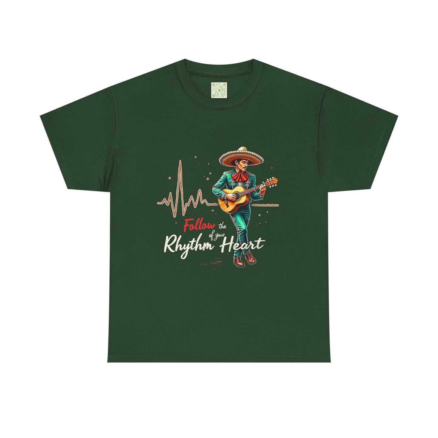 Viva la Vida Follow the Rhythm Heart Tee, Mexican Pride, Musical Vibe Tee, Mexican Pride Shirt, Concert Attire, Casual T-Shirt