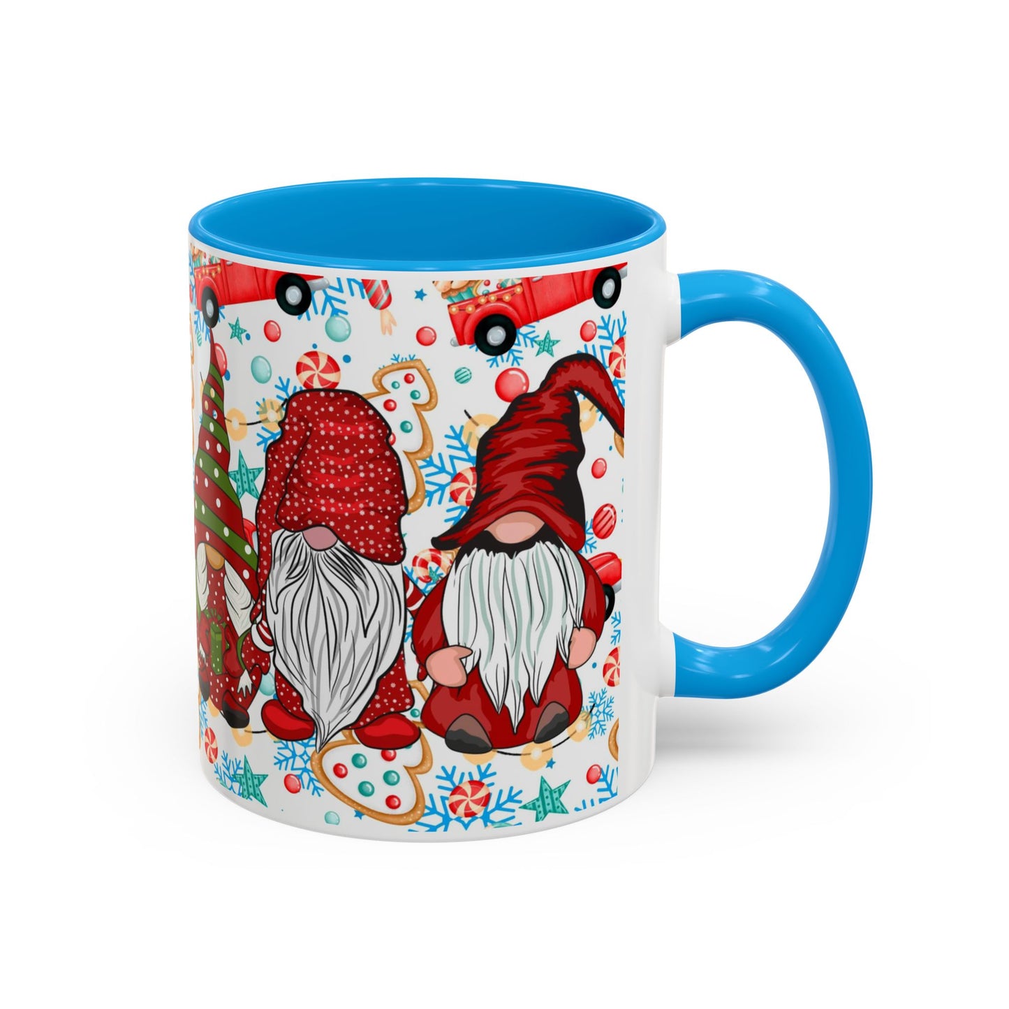 Gingerbread Christmas Gnome Mug with Cookies and Candy, Cute Holiday Coffee Cup, Festive Gnome Lover Gift, Winter Hot Cocoa Mug, Holiday Kitchen Drinkware