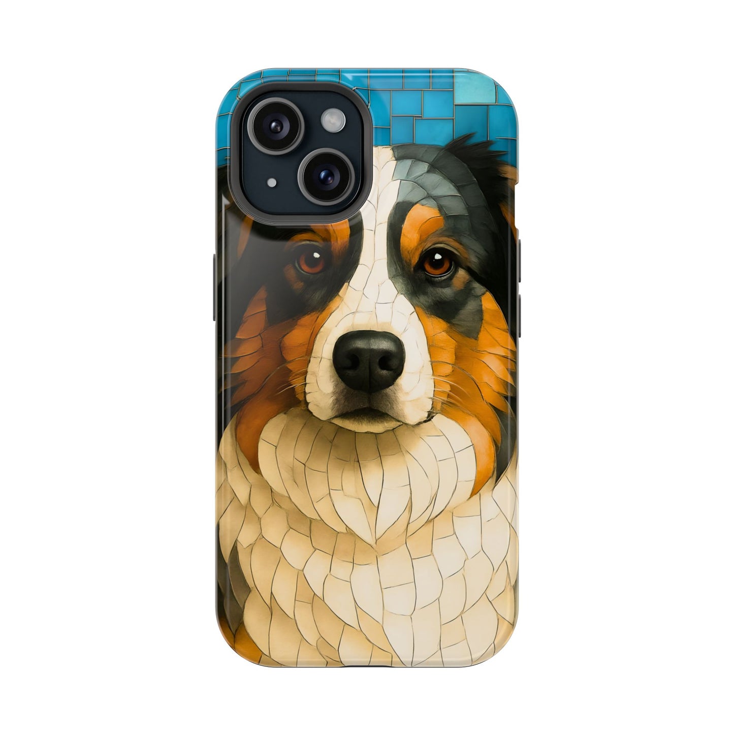 Australian Shepherd Mosaic Phone Case, iPhone Dog Case, Dog Lover Gift, Shepherd Dog Cover, Dog Phone Protector