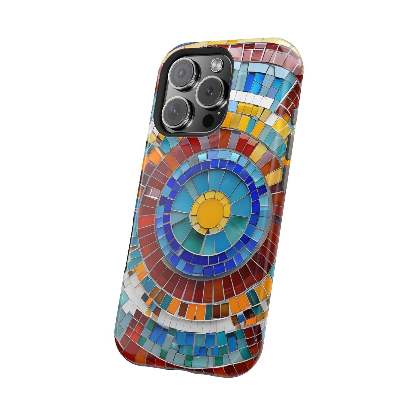 Vibrant Mosaic  iPhone Case - Colorful iPhone Cover, Unique Phone Accessory, MegSafe iPhone cover