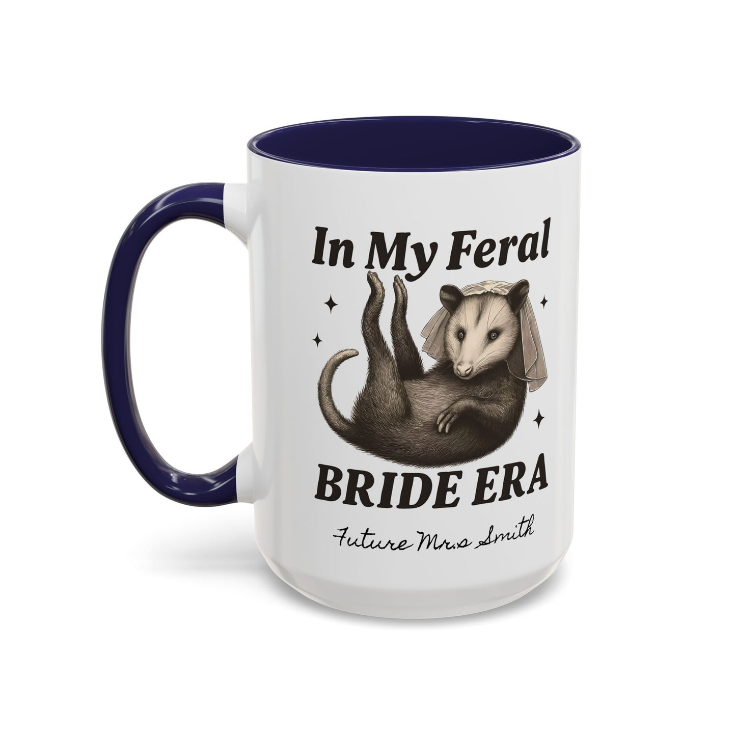 Feral Bride Era Coffee Mug, Funny Bride Mug, In My Feral Era Mug, Opossum Bride Mug, Bride Gift Idea, Quirky Bride Gift