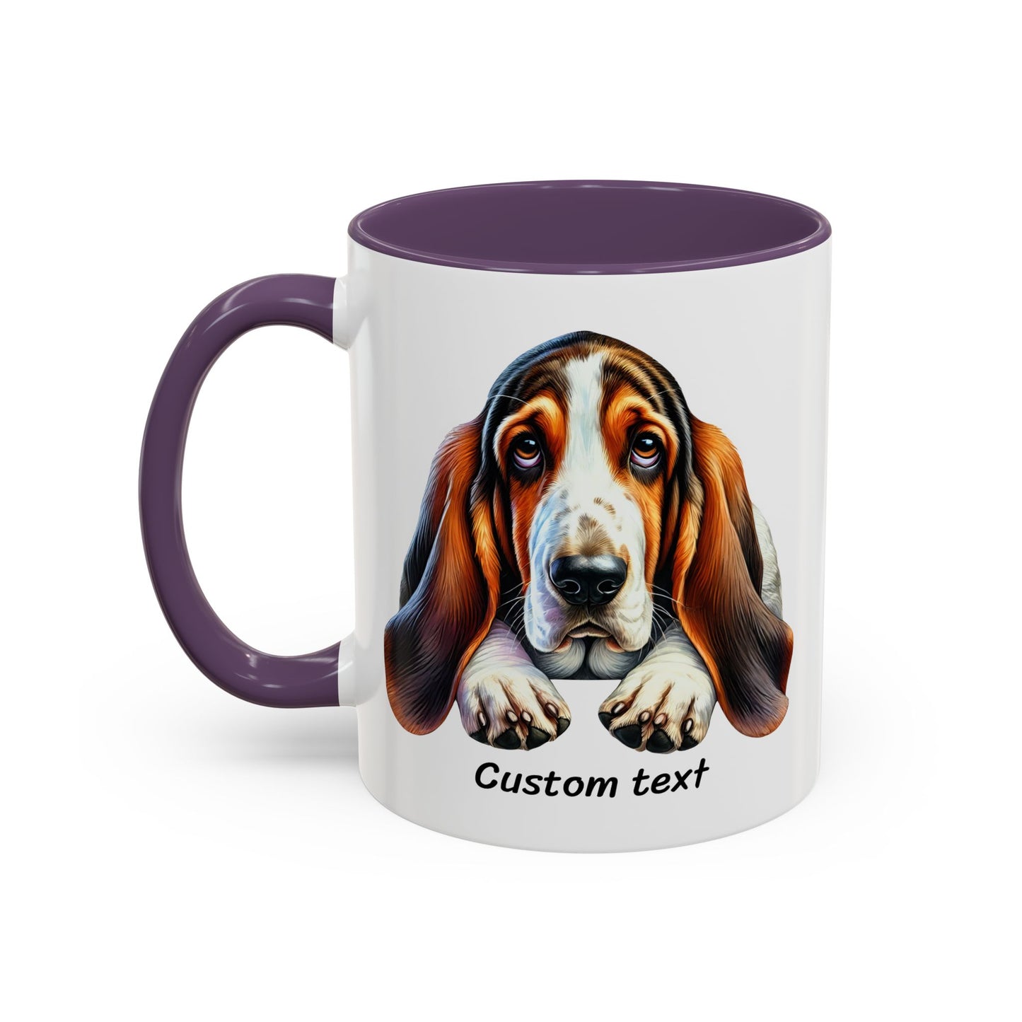 Funny Basset Hound Dog Lover Mug, Dog is Friendly, I am Not' Coffee Cup, Dog Mom Gift for Pet Lovers with Attitude and Humor
