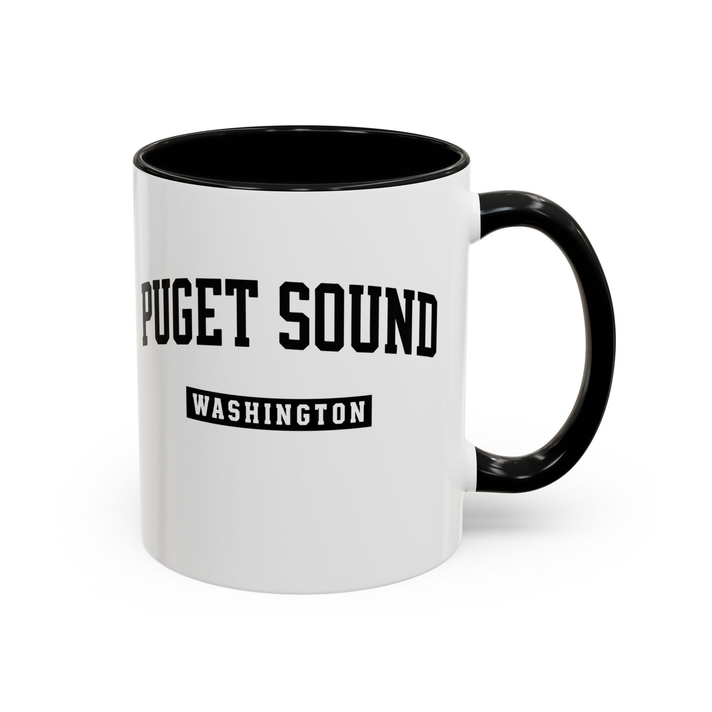 Puget Sound Washington Accent Coffee Mug, Tacoma, Puget Sound Gift, Puget Sound WA, Washington Souvenir, Puget Sound Mug