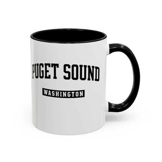 Puget Sound Washington Accent Coffee Mug, Tacoma, Puget Sound Gift, Puget Sound WA, Washington Souvenir, Puget Sound Mug