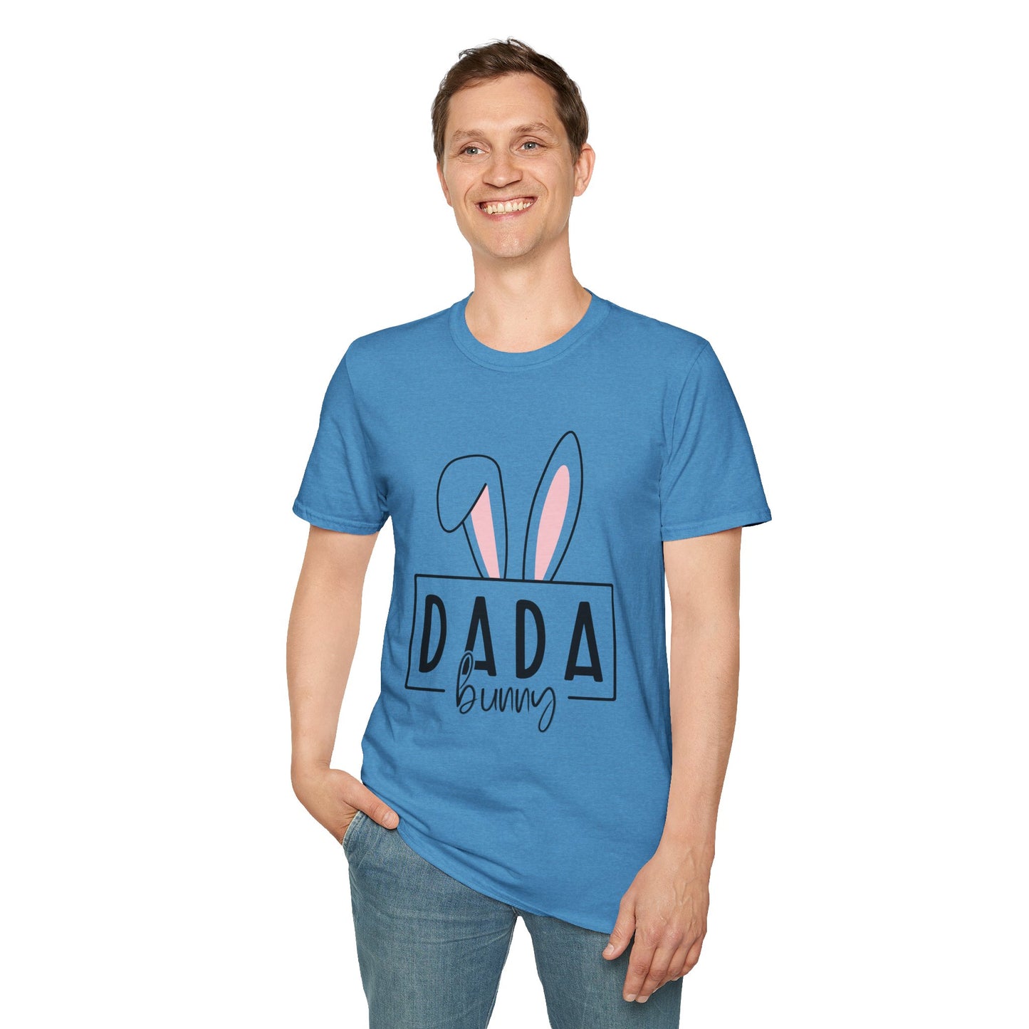 Dada Bunny Ears Unisex Softstyle T-Shirt - Cute Easter Apparel for Aunts