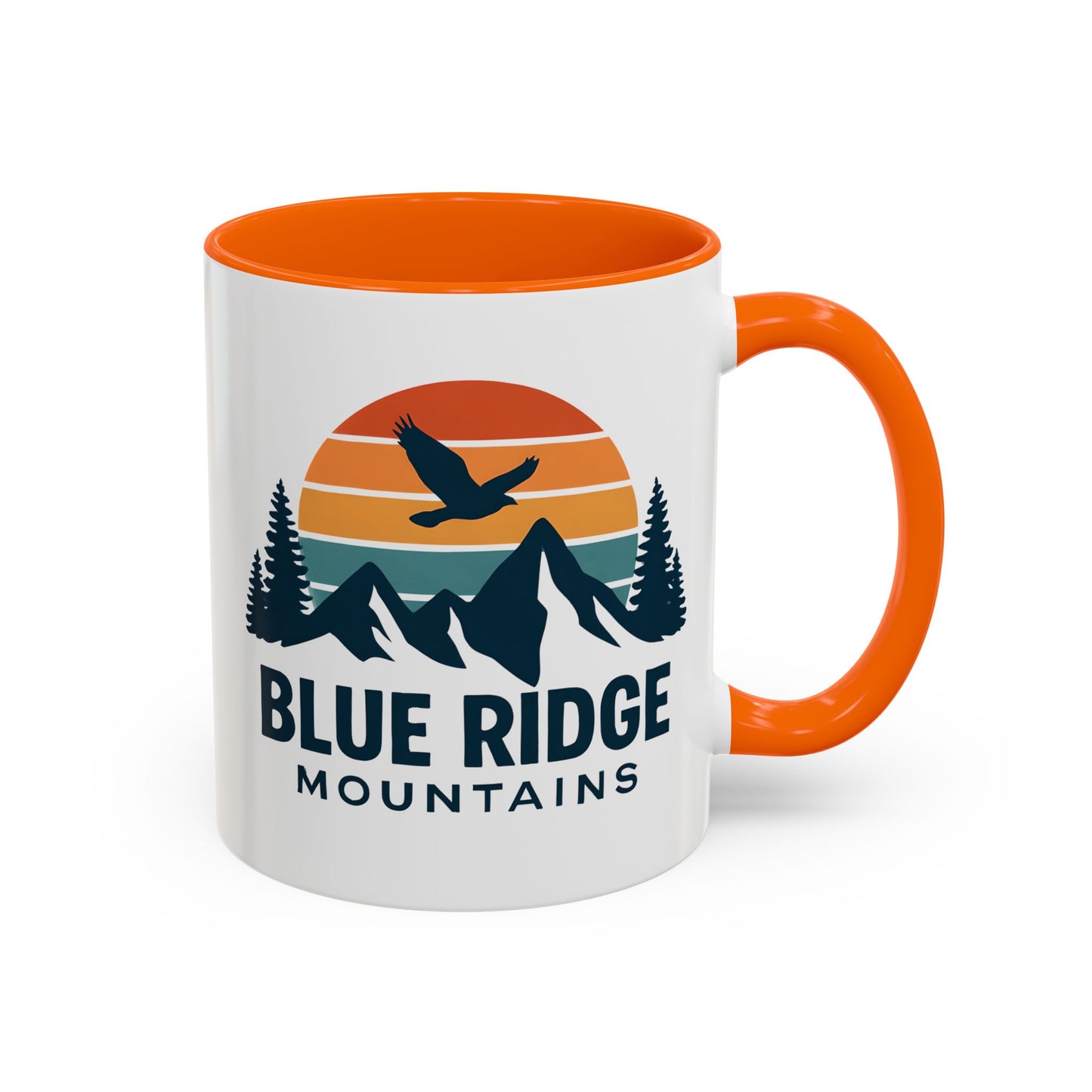 Blue Ridge Mountains Accent Coffee Mug, Appalachian Trail Mug, Smokey Mountains Souvenir, North Carolina Gift, Virginia Gift