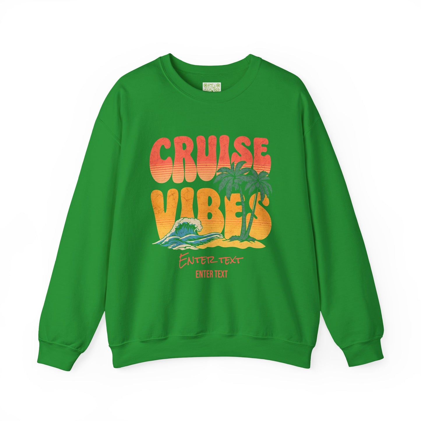 Retro Cruise Vibes Crewneck Sweatshirt, Summer Relaxation Style, Alaska Cruise, Caribbean Cruise, Girls Cruise