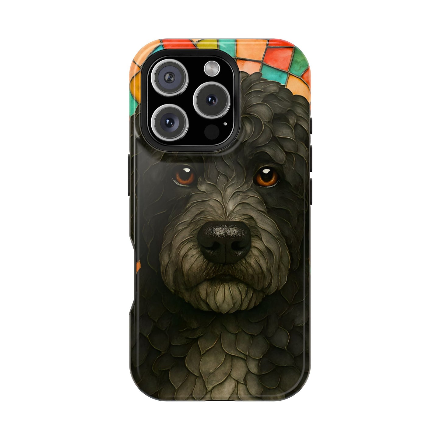 Portuguese Water Dog Mosaic Phone Case, Dog iPhone Case, Portie Dog Phone Case, Dog Lover Gift, Dog Phone Accessory