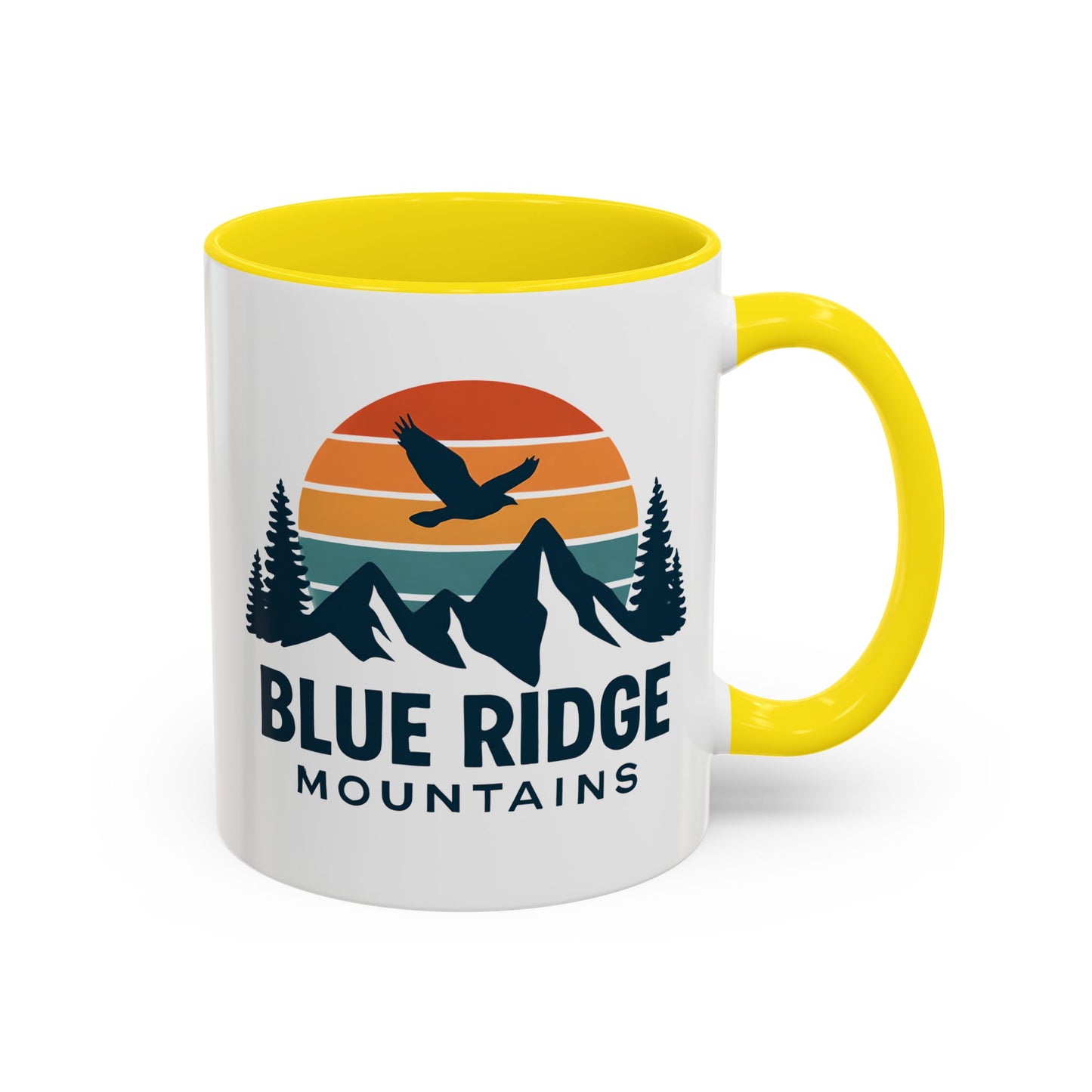 Blue Ridge Mountains Accent Coffee Mug, Appalachian Trail Mug, Smokey Mountains Souvenir, North Carolina Gift, Virginia Gift