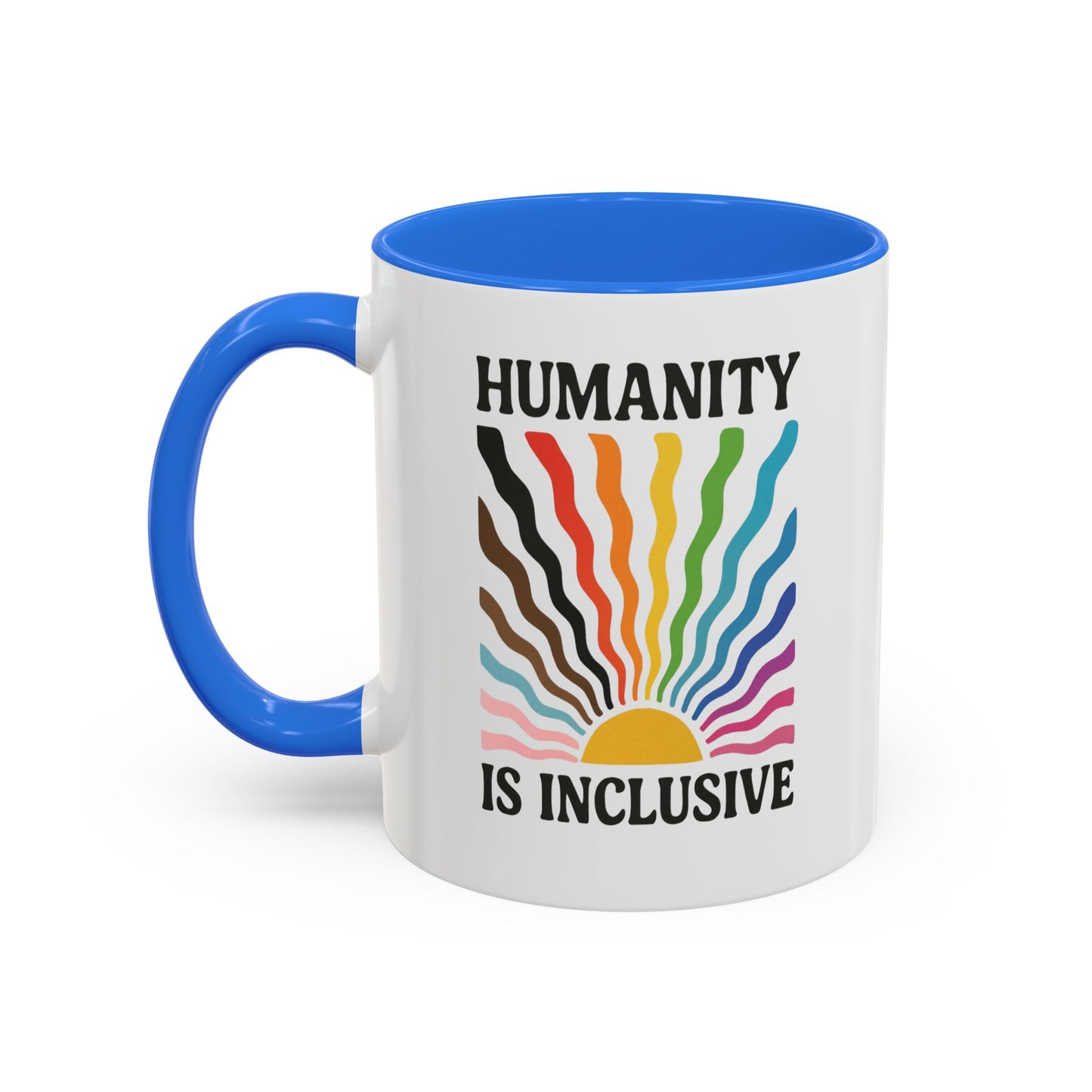 Pride Month Inclusive Humanity Coffee Mug, Pridemonth Merch, Bisexual Mug, Queer Mug, LGBT Mug, Lesbian Pride Mug