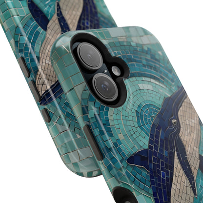 Whale Watching Mosaic iPhone Case, Whale Art, Unique Phone Case, Humpback Whale, Whale Gift, Marine Biology, Whale Watcher