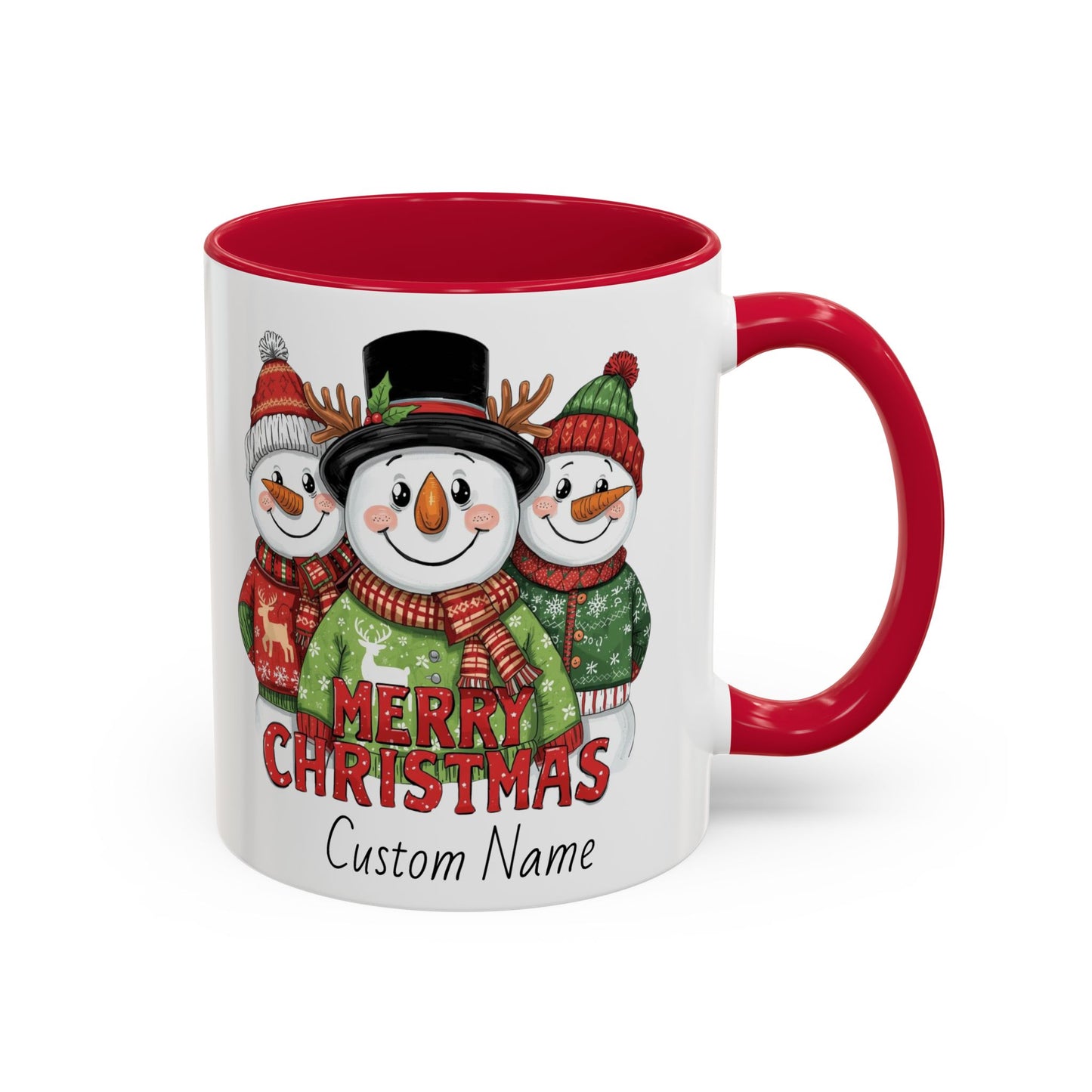Cheerful Christmas Snowman Mug, Snowman Coffee Mug, Cute Christmas Mug, Snowman Gift for Her, Gift for Neighbors