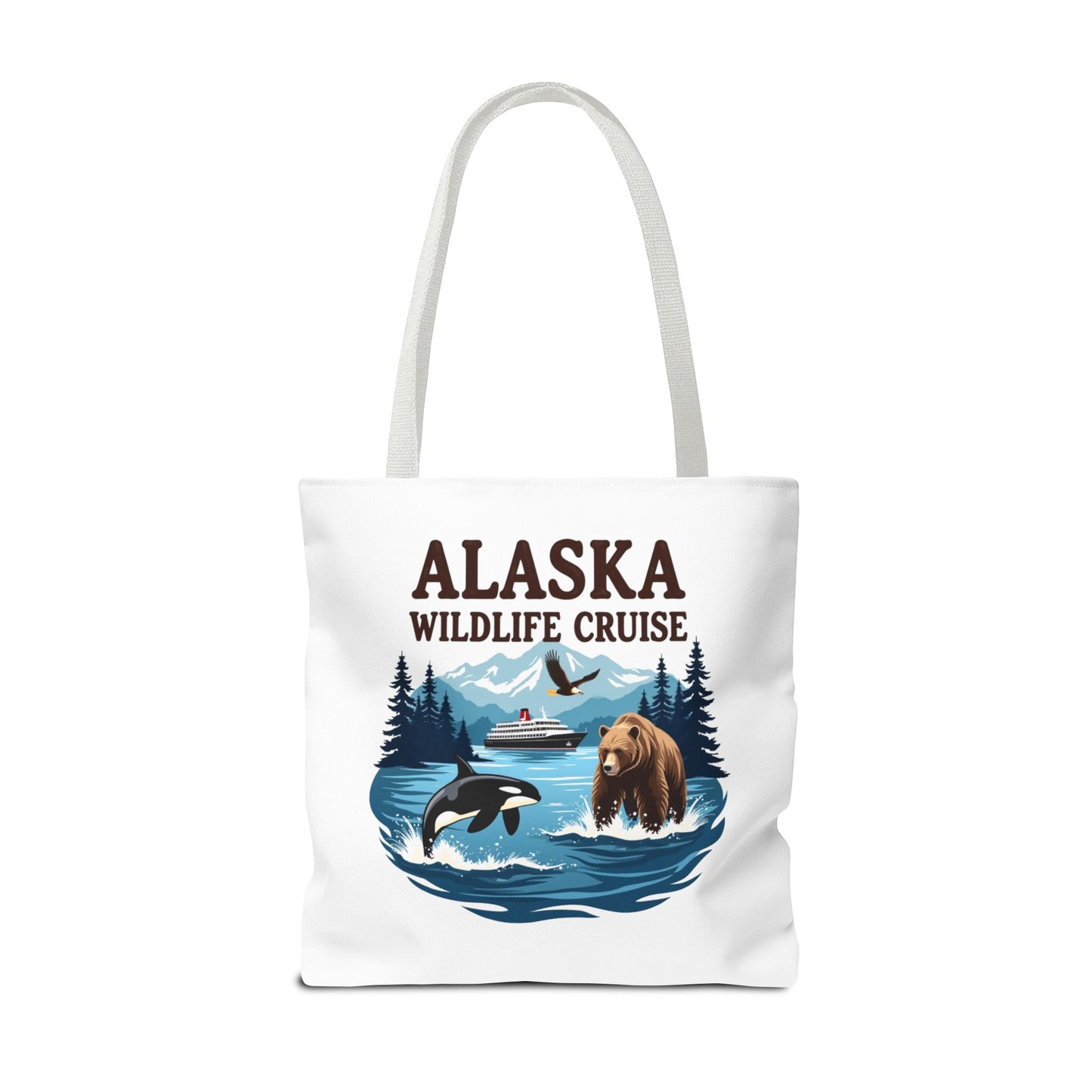 Alaska Wildlife Cruise Tote Bag, Adventure Lovers Gift, Cruise Squad 2025, Alaska Vacation Tote Bag, Alaskan Cruise Tote