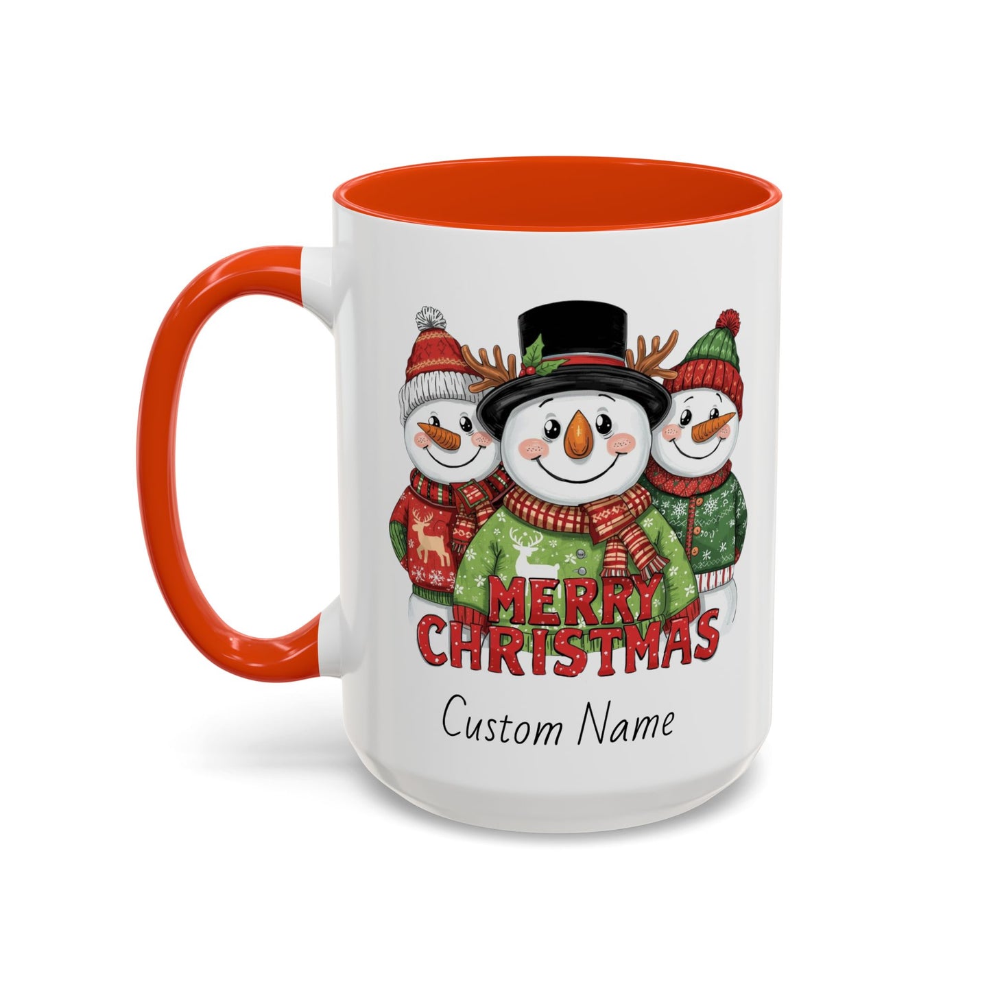 Cheerful Christmas Snowman Mug, Snowman Coffee Mug, Cute Christmas Mug, Snowman Gift for Her, Gift for Neighbors